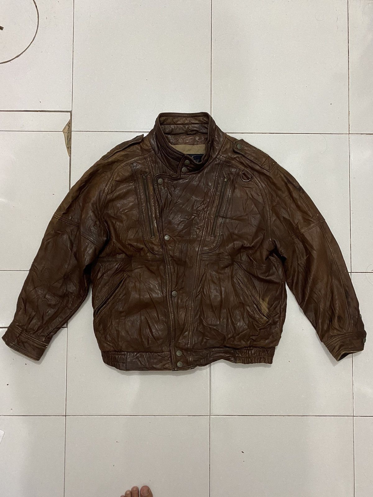 Vintage 90's Robert Comstock Genuine Leather Jacket Size US M / EU 48-50 / 2 - 2 Thumbnail