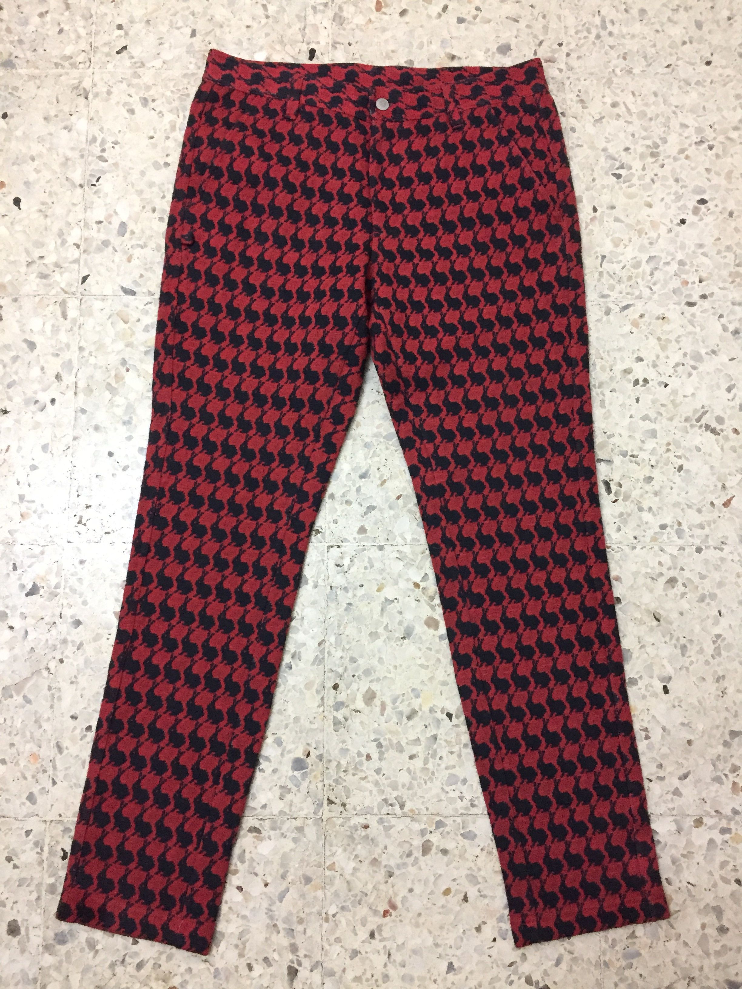 Jack Bunny outlet by Pearly Gates Red Black Houndstooth Longsleeve Collared Top Size 0