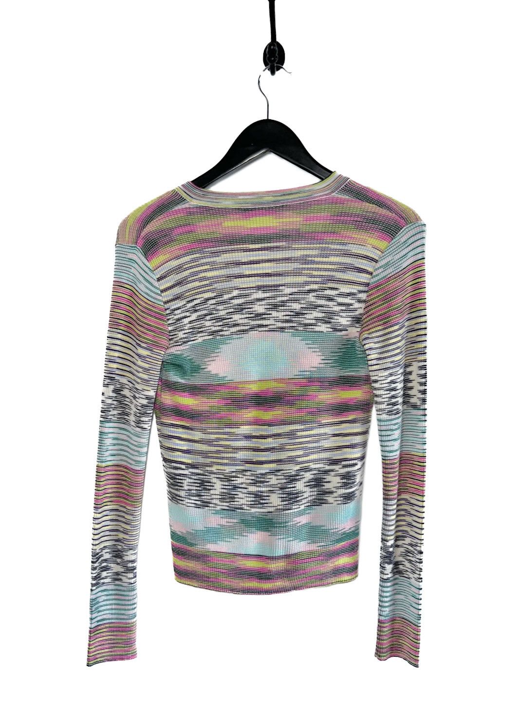 Missoni M Missoni Pink Multi Stripes Cardigan Size M / US 6-8 / IT 42-44 - 2 Thumbnail