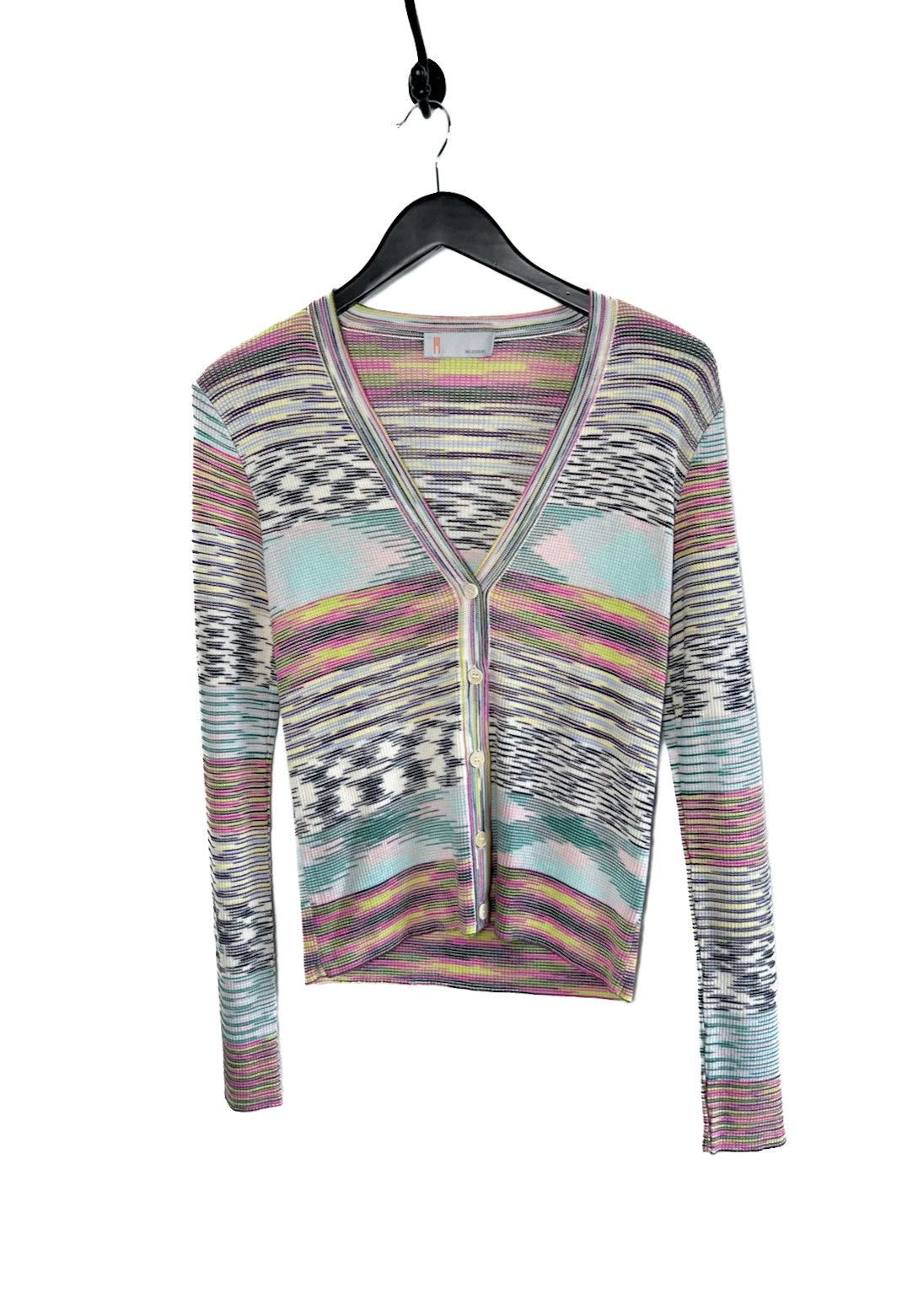 Missoni M Missoni Pink Multi Stripes Cardigan Size M / US 6-8 / IT 42-44 - 1 Thumbnail