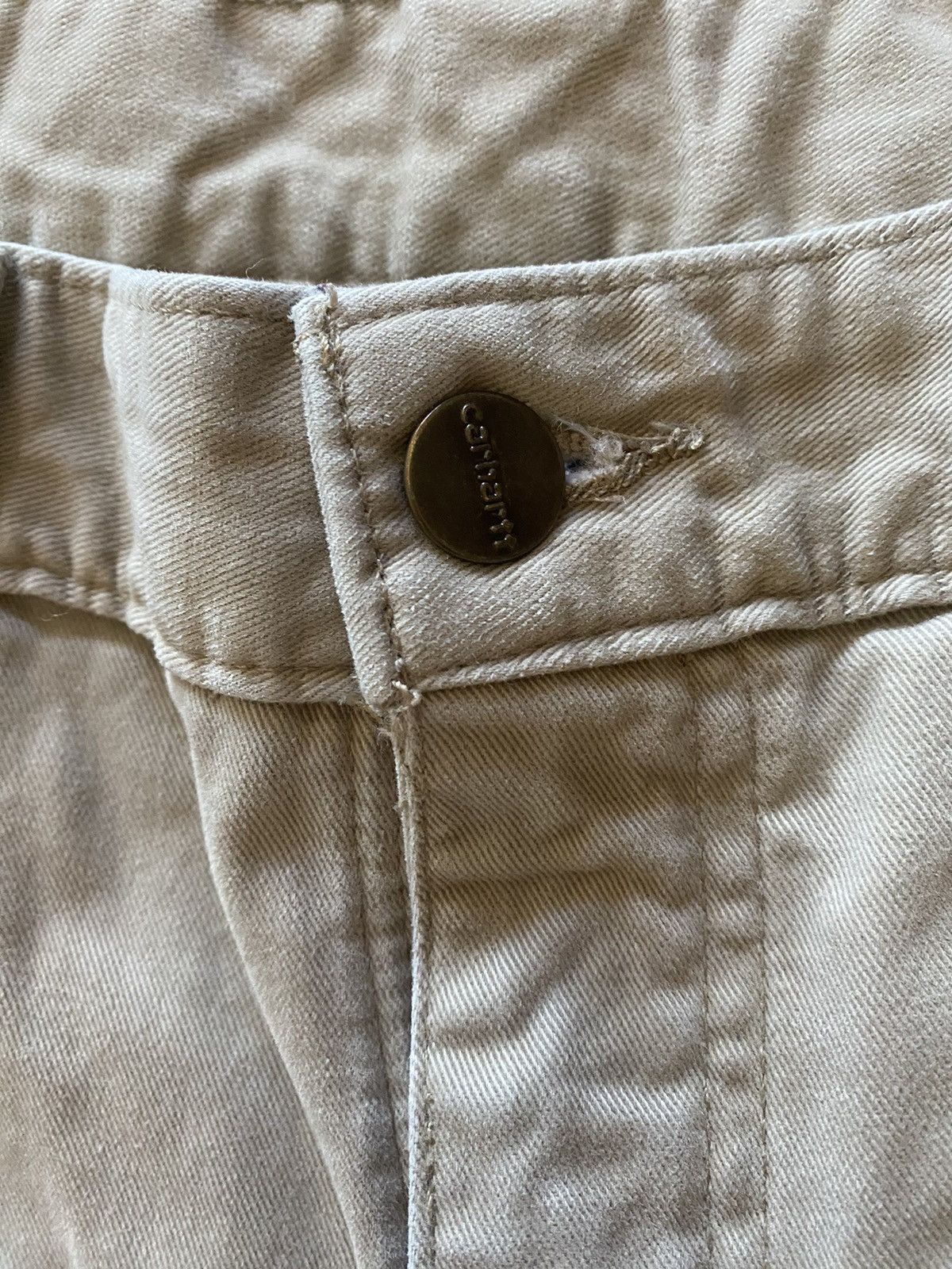 Carhartt × Vintage Carhartt Carpenter Pants Cream Vintage Work Pants Workwear Size US 36 / EU 52 - 7 Thumbnail