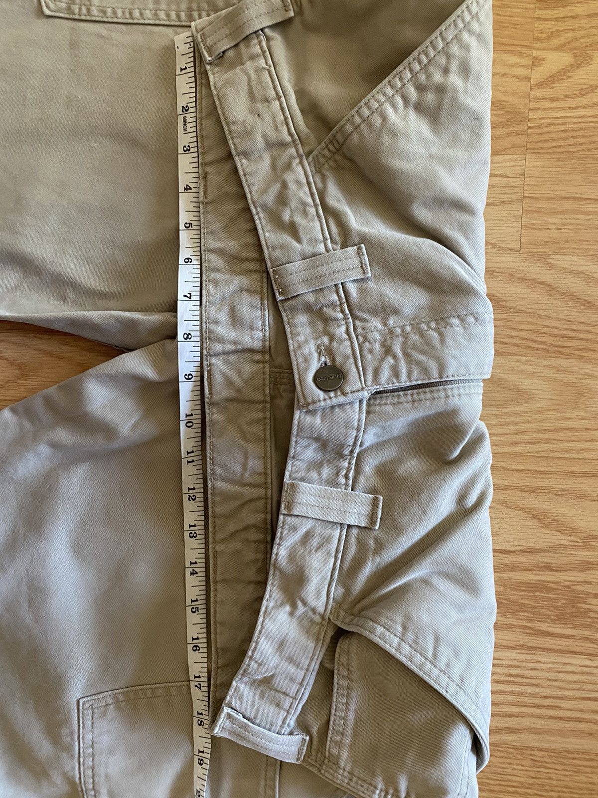 Carhartt × Vintage Carhartt Carpenter Pants Cream Vintage Work Pants Workwear Size US 36 / EU 52 - 8 Thumbnail