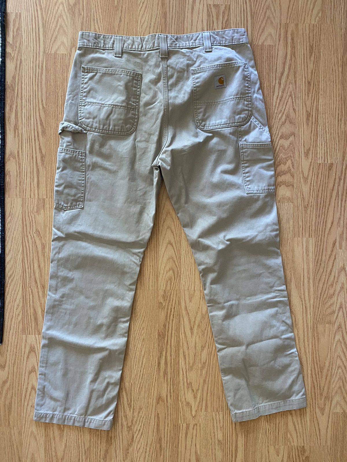 Carhartt × Vintage Carhartt Carpenter Pants Cream Vintage Work Pants Workwear Size US 36 / EU 52 - 3 Thumbnail