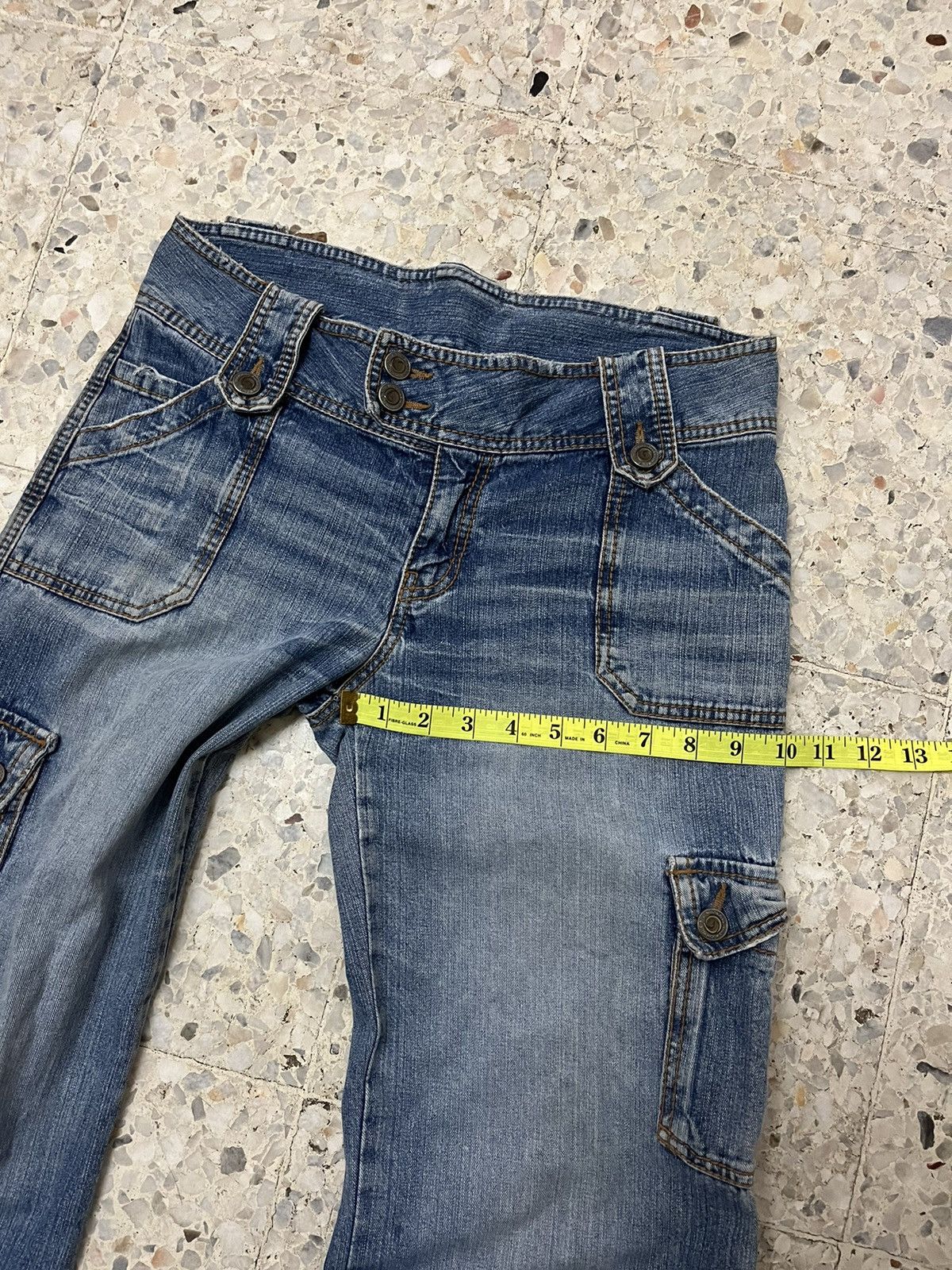 Japanese Brand Japanese brand blue moon blue bell bottom jeans multi pocket Size US 30 / EU 46 - 11 Thumbnail