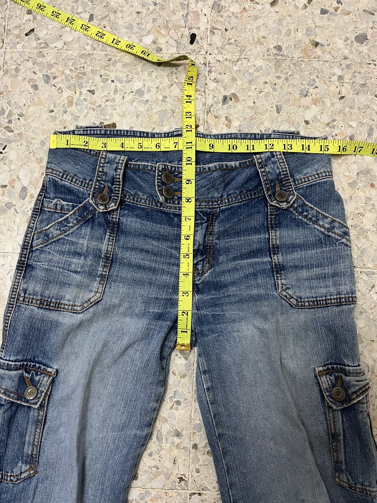 Japanese Brand Japanese brand blue moon blue bell bottom jeans multi pocket Size US 30 / EU 46 - 8 Thumbnail