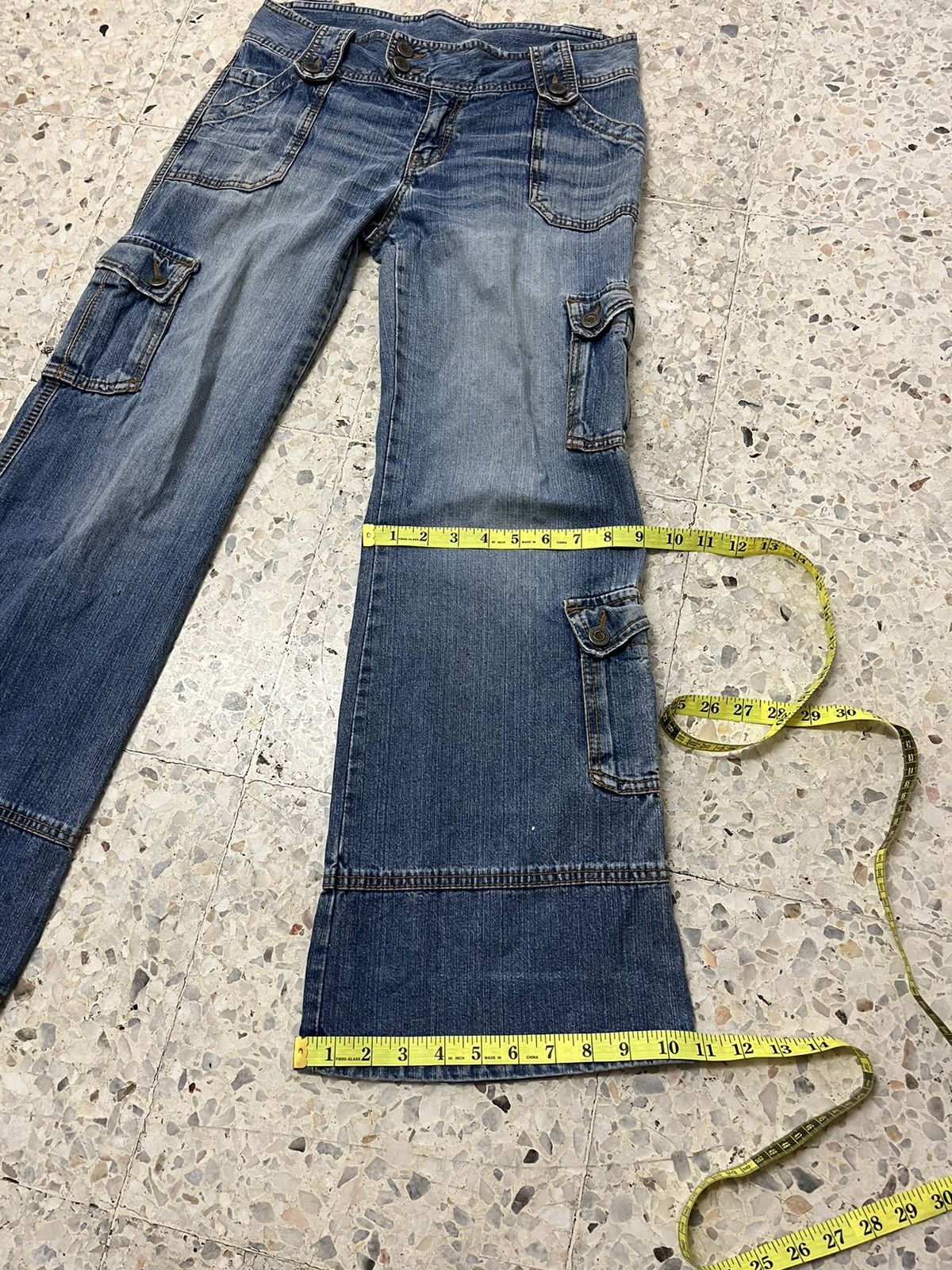 Japanese Brand Japanese brand blue moon blue bell bottom jeans multi pocket Size US 30 / EU 46 - 10 Thumbnail
