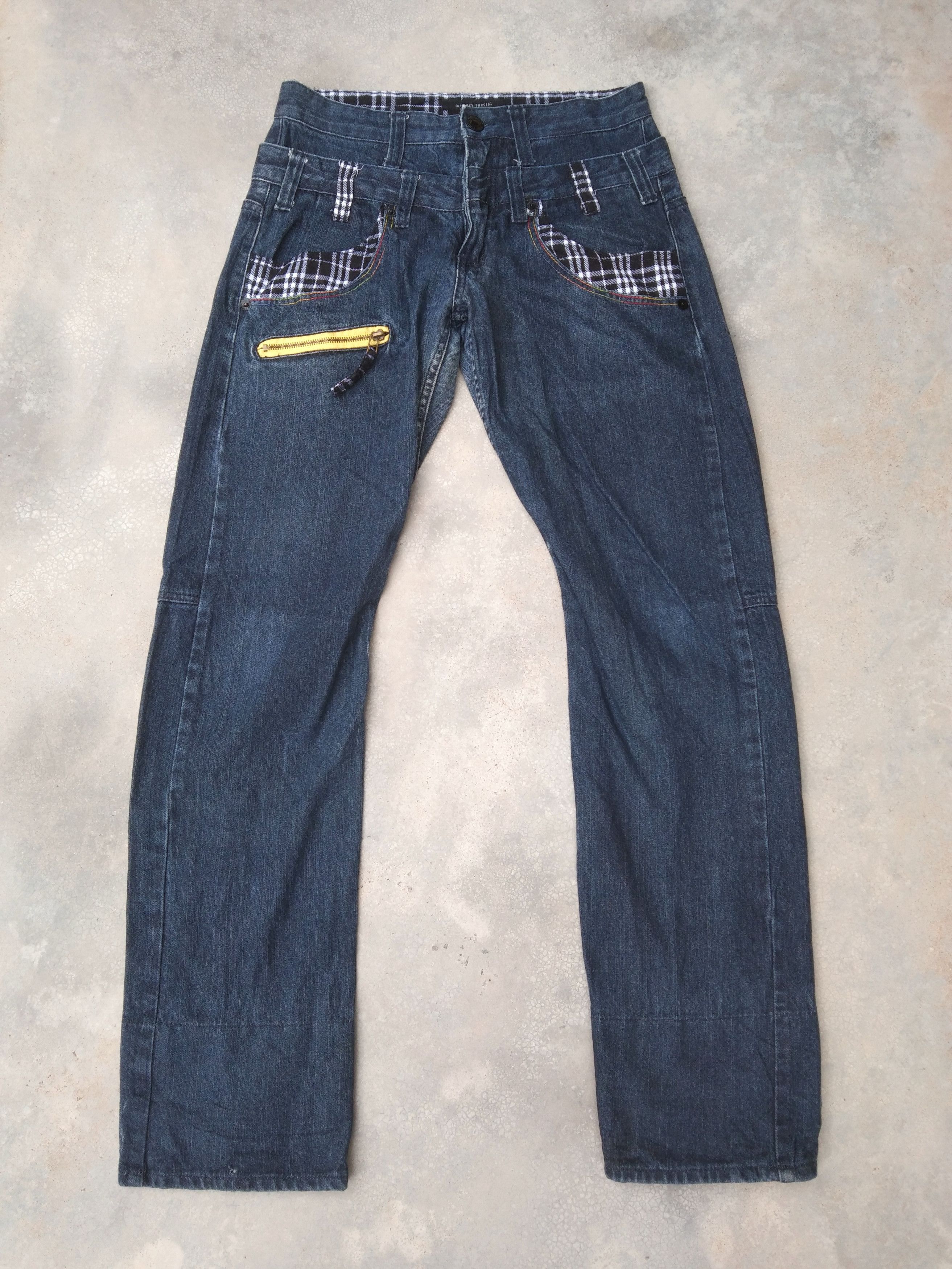 Japanese Brand × Jean × Vintage Vintage Japan Jeans Double Waist Retro Punk Style Denim Size US 30 / EU 46 - 1 Thumbnail