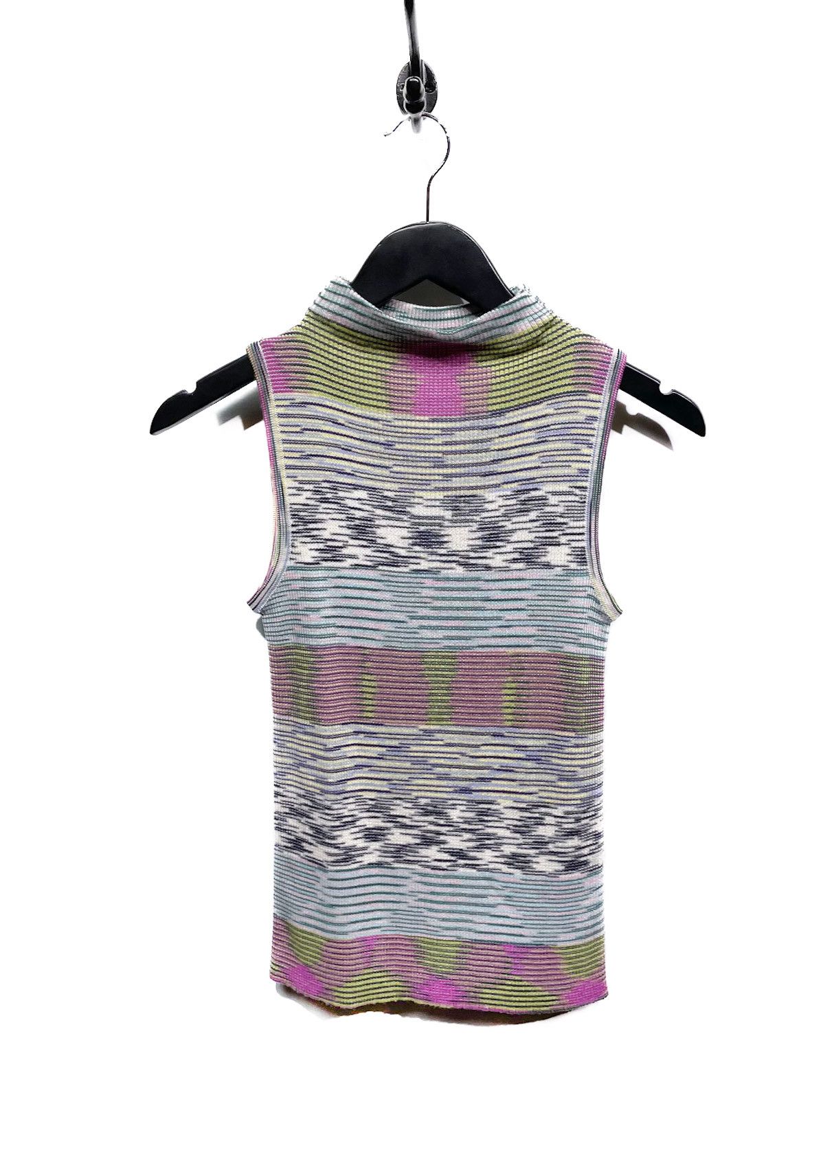 Missoni M Missoni Pink Multi Stripes Sleeveless Turtleneck Size S / US 4 / IT 40 - 1 Thumbnail
