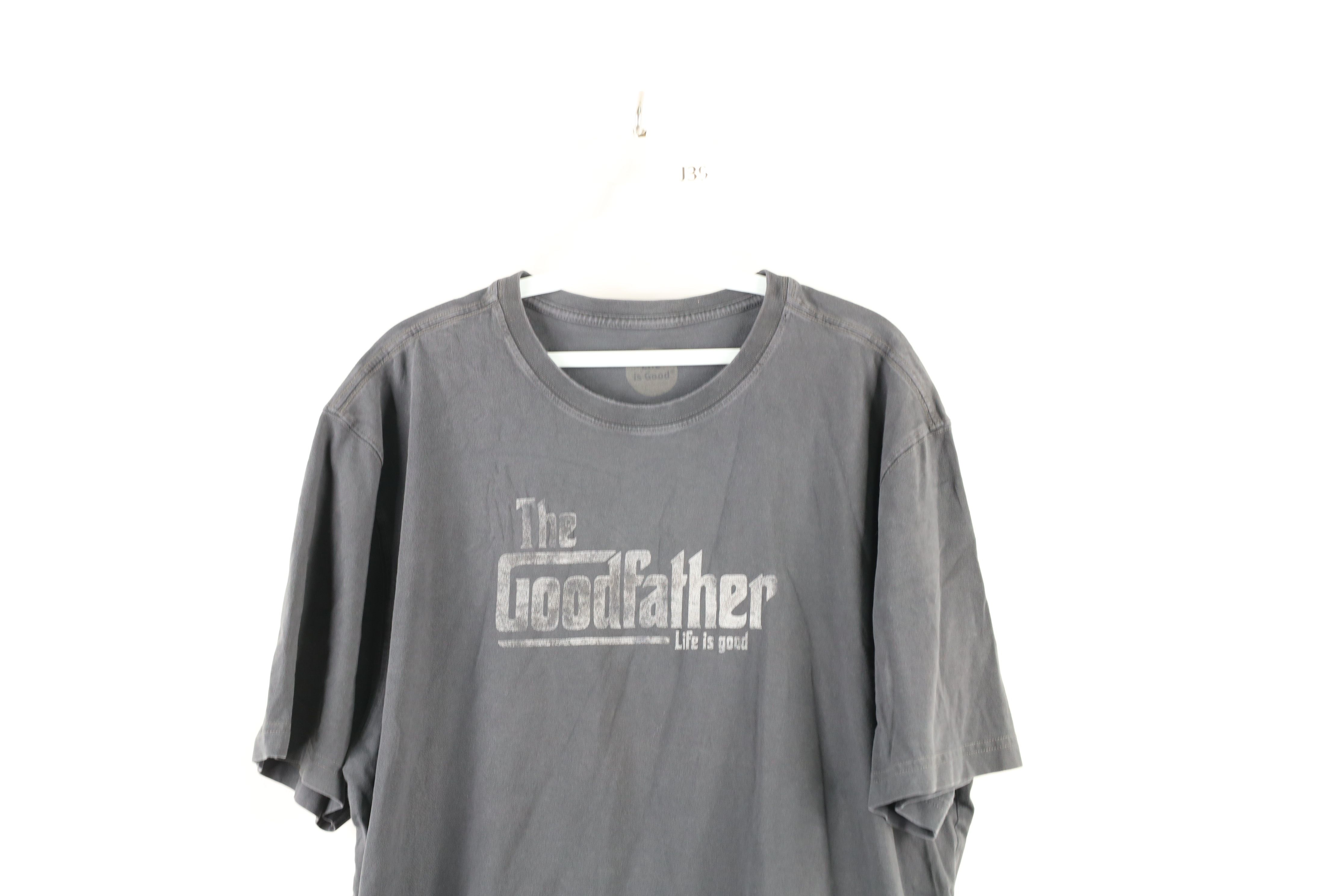Vintage Life Is Good The Goodfather Short Sleeve T-Shirt Charcoa Size US XL / EU 56 / 4 - 2 Preview