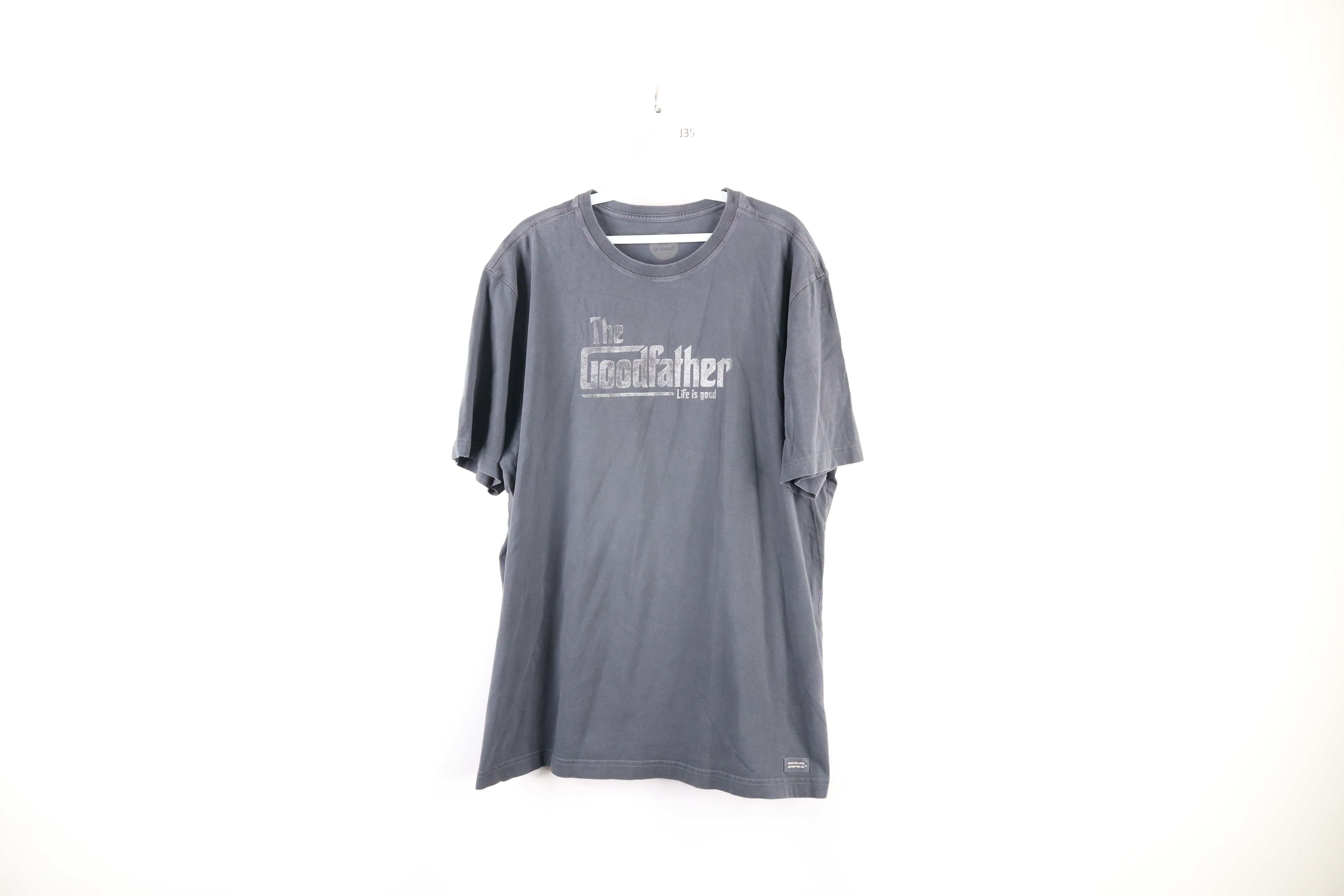 Vintage Life Is Good The Goodfather Short Sleeve T-Shirt Charcoa Size US XL / EU 56 / 4 - 1 Preview