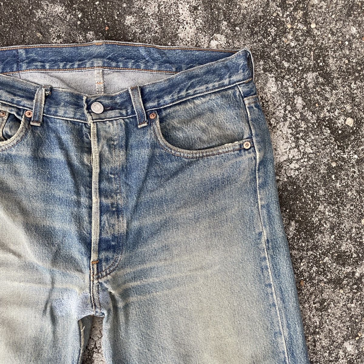 Vintage 90s Levis Lot 501 Distressed Denim Jeans Denim