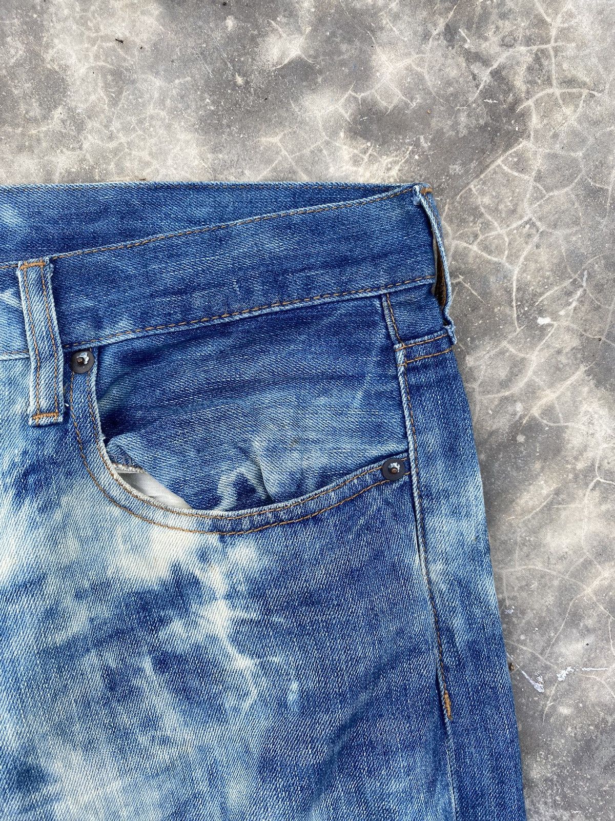GU GU bleched denim pants Size US 33 - 3 Thumbnail