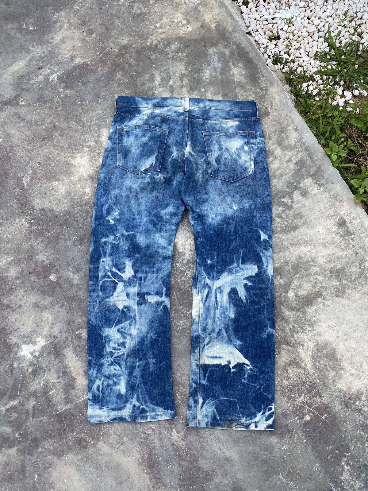 GU GU bleched denim pants Size US 33 - 2 Thumbnail