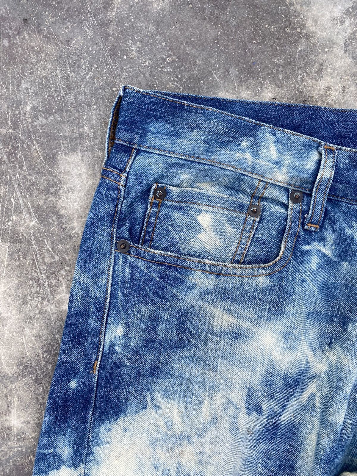 GU GU bleched denim pants Size US 33 - 4 Thumbnail
