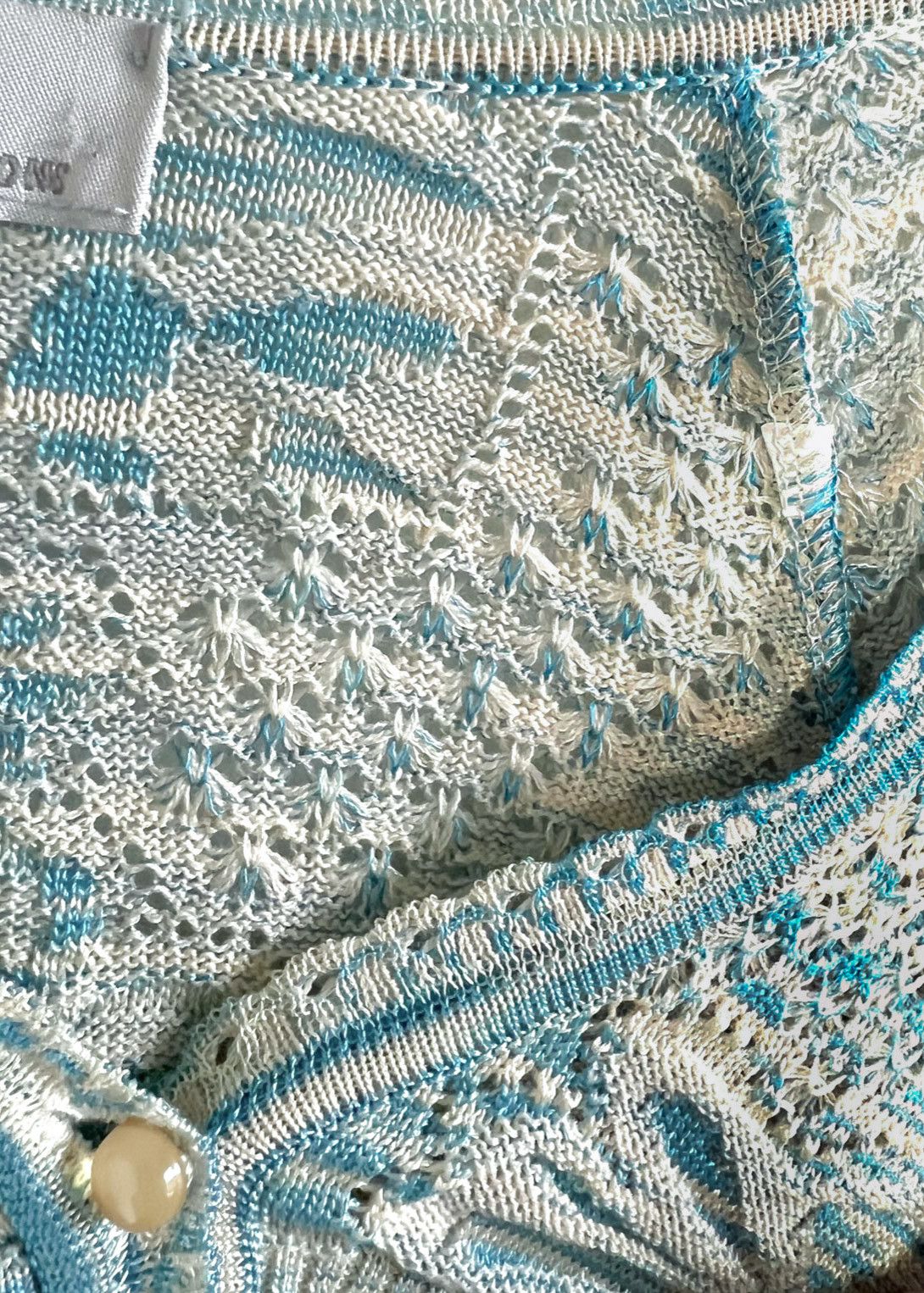 Missoni M Missoni Turquoise Cropped Cardigan Size M / US 6-8 / IT 42-44 - 4 Thumbnail