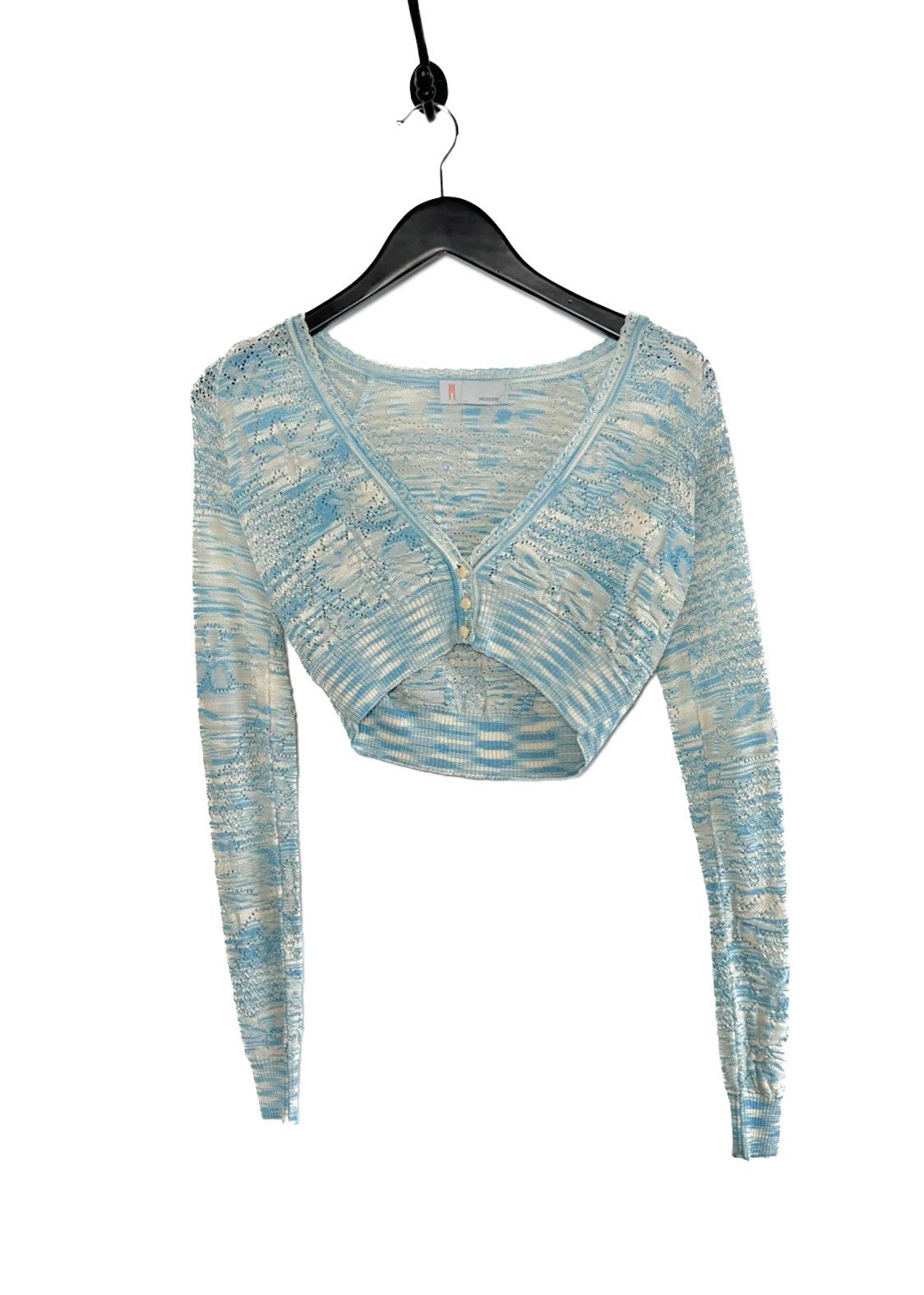 Missoni M Missoni Turquoise Cropped Cardigan Size M / US 6-8 / IT 42-44 - 1 Thumbnail