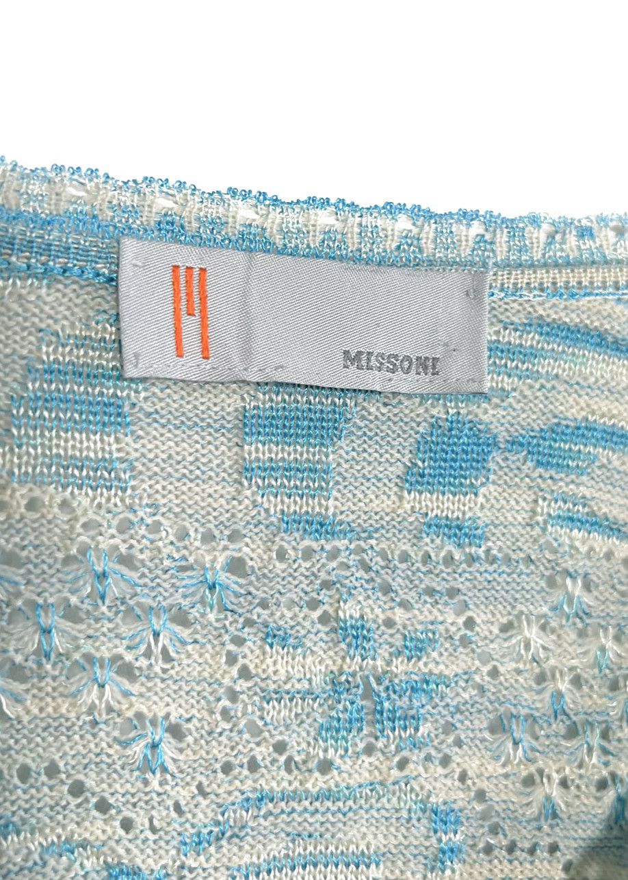 Missoni M Missoni Turquoise Cropped Cardigan Size M / US 6-8 / IT 42-44 - 2 Thumbnail