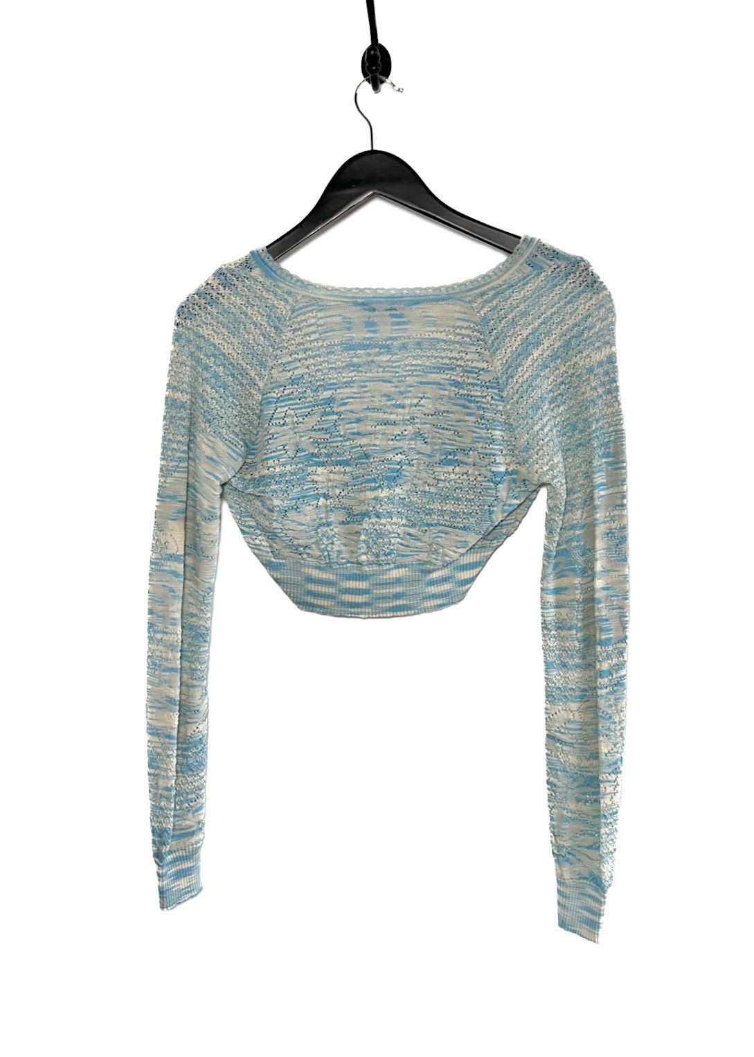 Missoni M Missoni Turquoise Cropped Cardigan Size M / US 6-8 / IT 42-44 - 3 Thumbnail