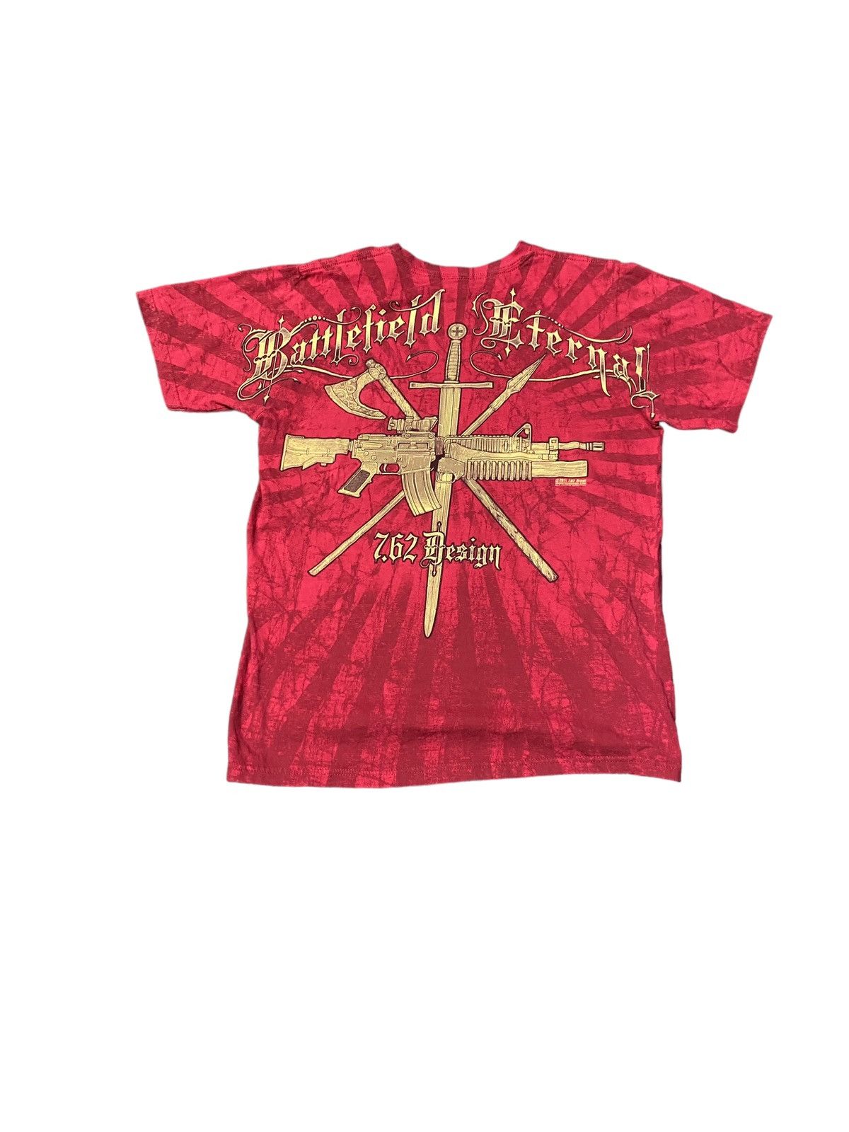 Japanese Brand Vintage affliction style army T-shirt gun 1990s Size US M / EU 48-50 / 2 - 2 Thumbnail