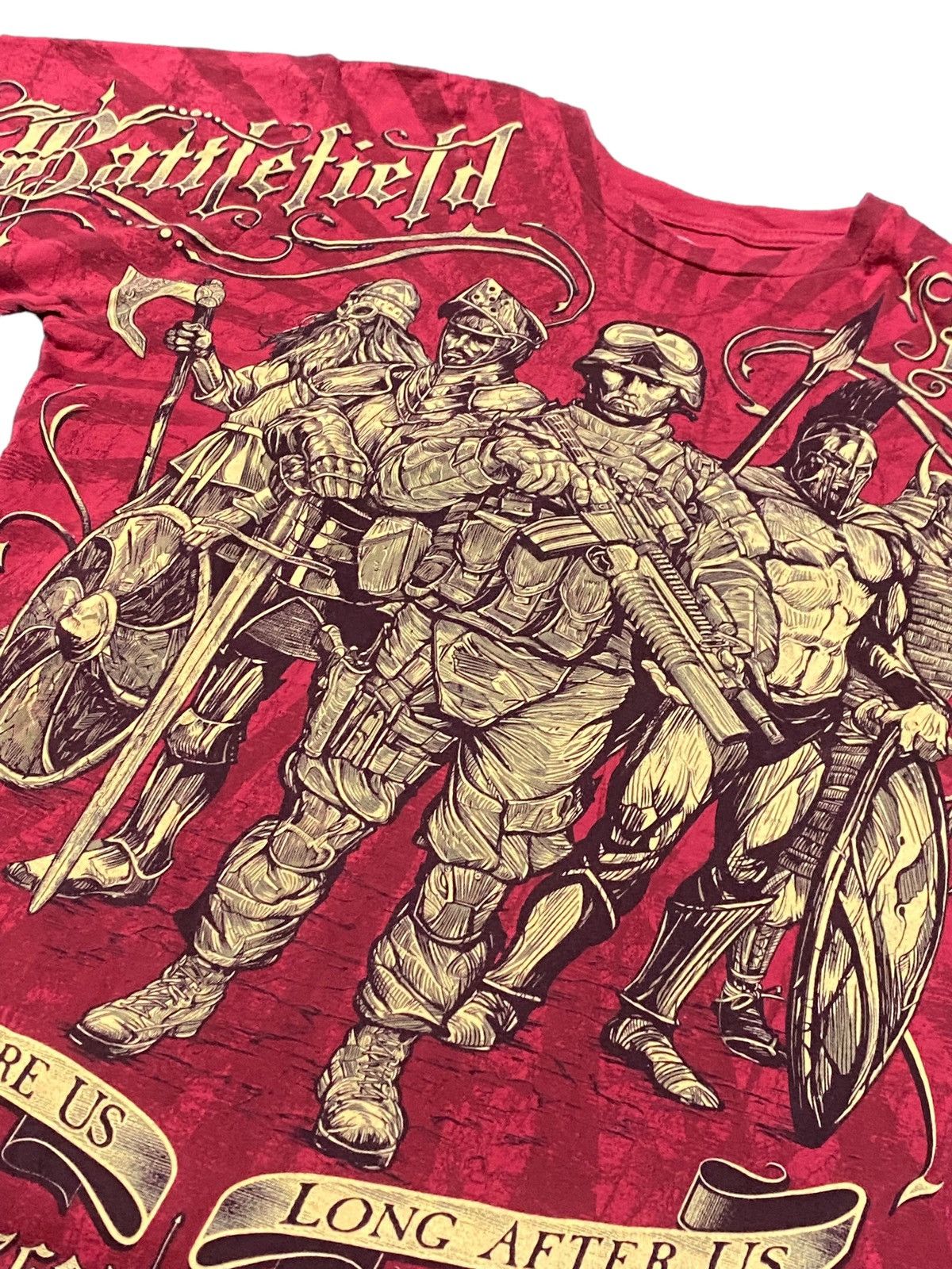 Japanese Brand Vintage affliction style army T-shirt gun 1990s Size US M / EU 48-50 / 2 - 3 Thumbnail