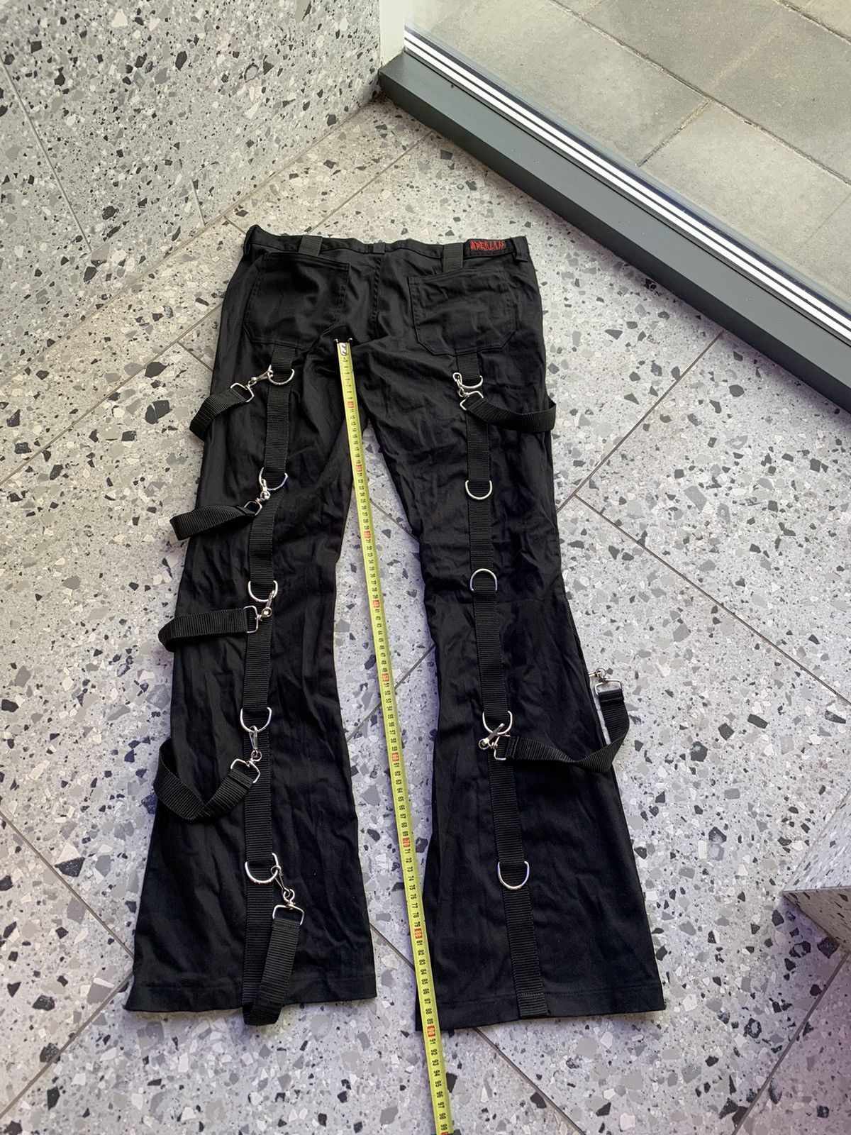 Japanese Brand Aderlass Gothic Cargo Punk Bondage Rap Pants Size US 36 / EU 52 - 12 Thumbnail