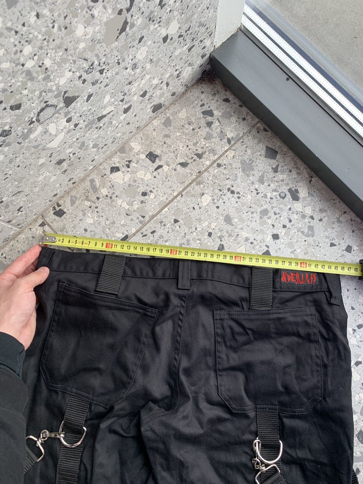 Japanese Brand Aderlass Gothic Cargo Punk Bondage Rap Pants Size US 36 / EU 52 - 16 Thumbnail