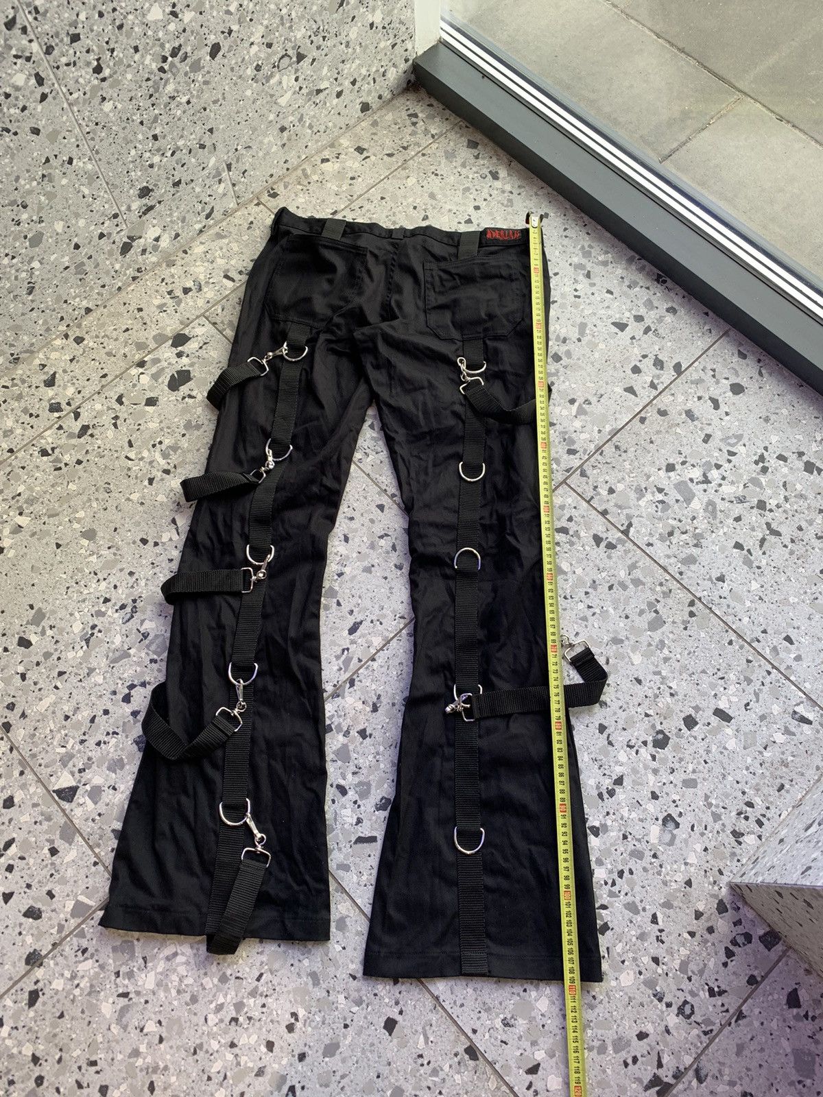 Japanese Brand Aderlass Gothic Cargo Punk Bondage Rap Pants Size US 36 / EU 52 - 13 Thumbnail