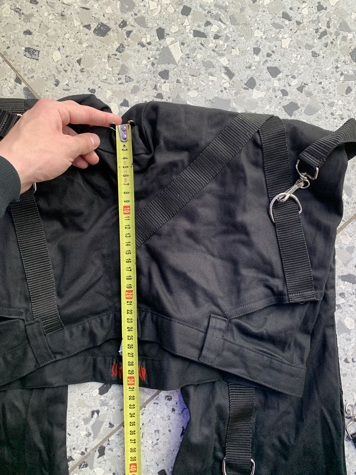 Japanese Brand Aderlass Gothic Cargo Punk Bondage Rap Pants Size US 36 / EU 52 - 17 Thumbnail