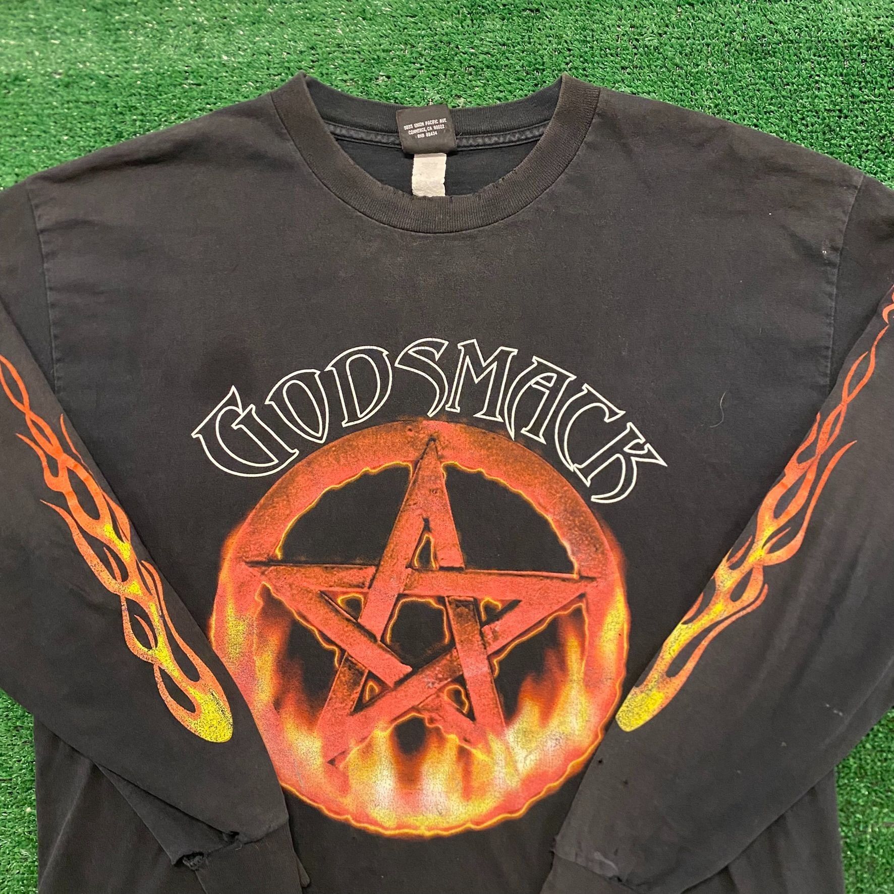 Band Tees Godsmack Pentagram Sun Vintage Heavy Metal Band T-Shirt Size US XL / EU 56 / 4 - 2 Thumbnail