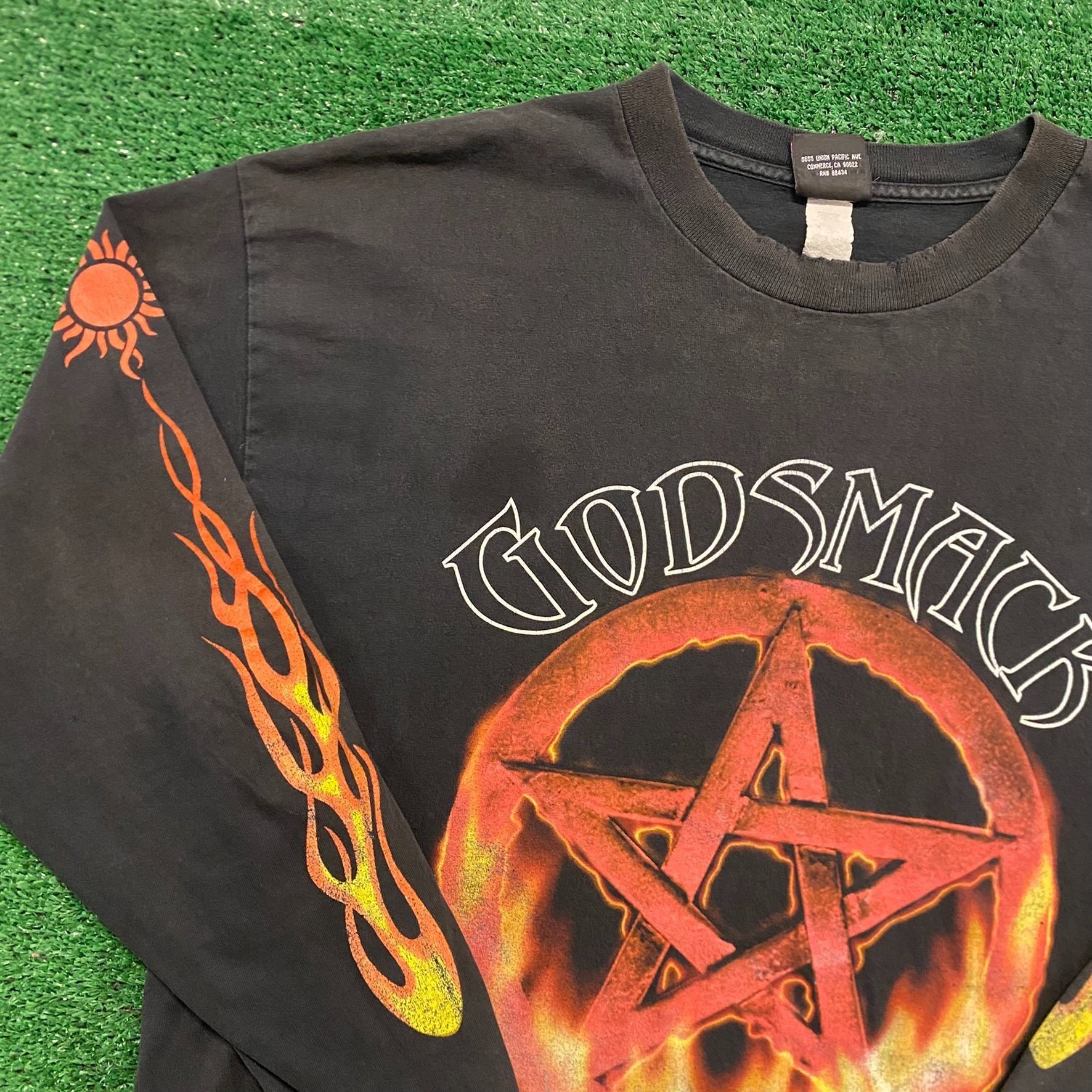 Band Tees Godsmack Pentagram Sun Vintage Heavy Metal Band T-Shirt Size US XL / EU 56 / 4 - 3 Thumbnail