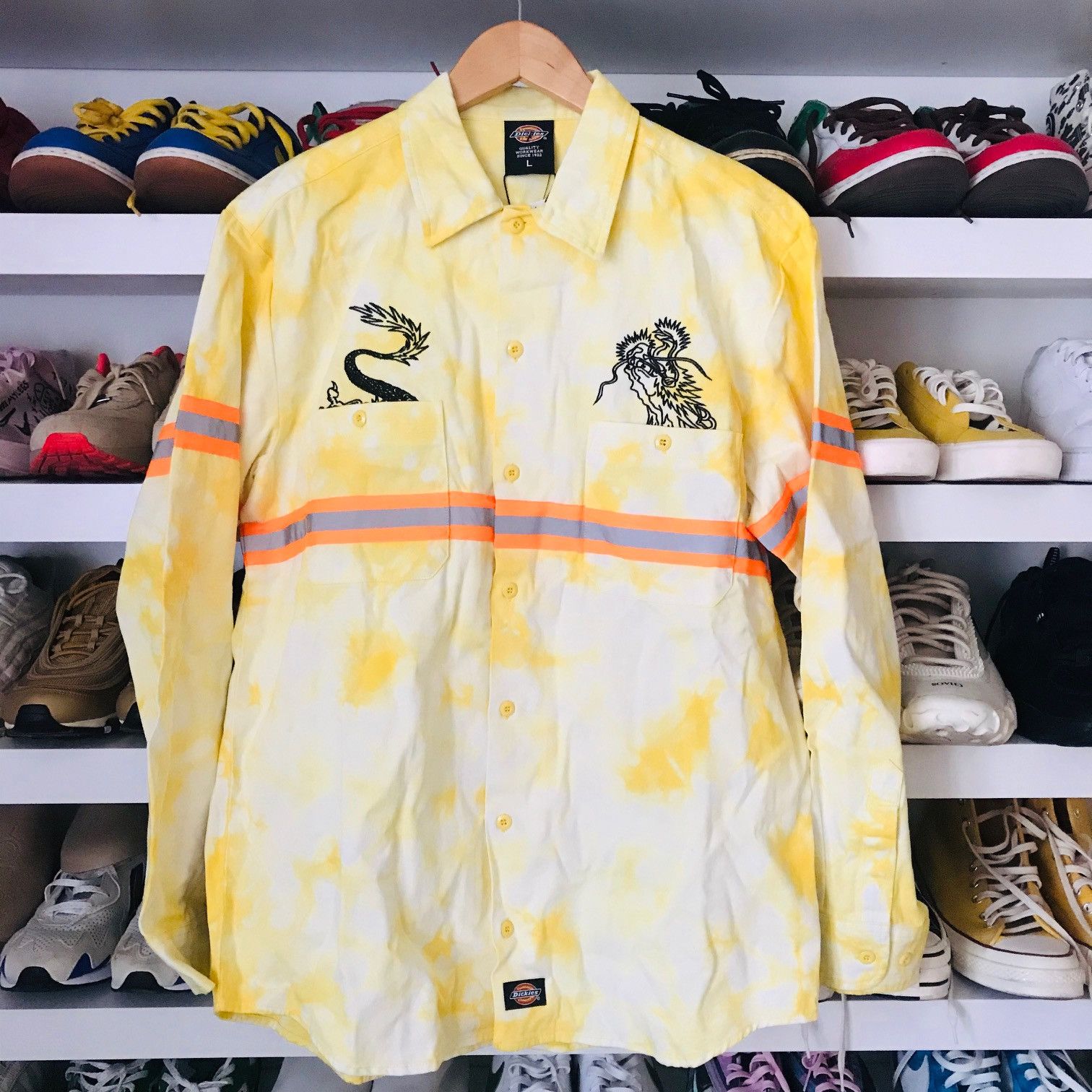 CLOT × Dickies CLOT x DICKIES Long Wang Tie Dye Work Shirt Size US L / EU 52-54 / 3 - 1 Thumbnail