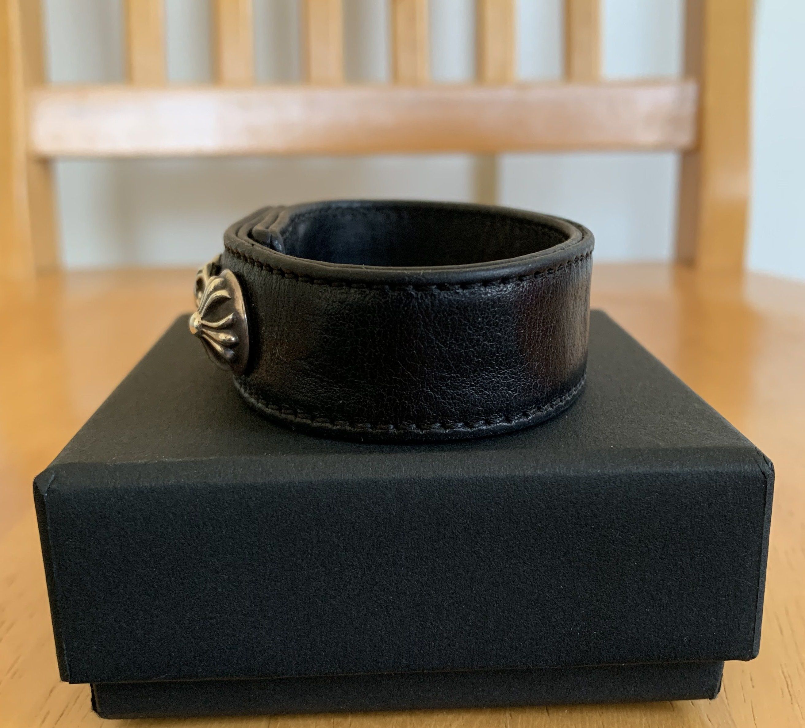Chrome Hearts Chrome Hearts Adjustable Leather Silver Bracelet Size ONE SIZE - 2 Thumbnail
