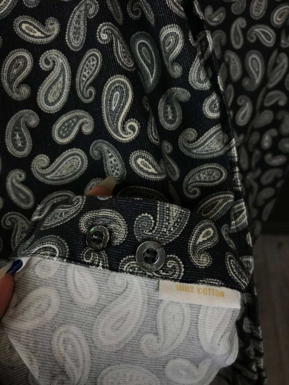 Brioni Brioni luxury street fashion overprinted shirt Size US L / EU 52-54 / 3 - 4 Thumbnail