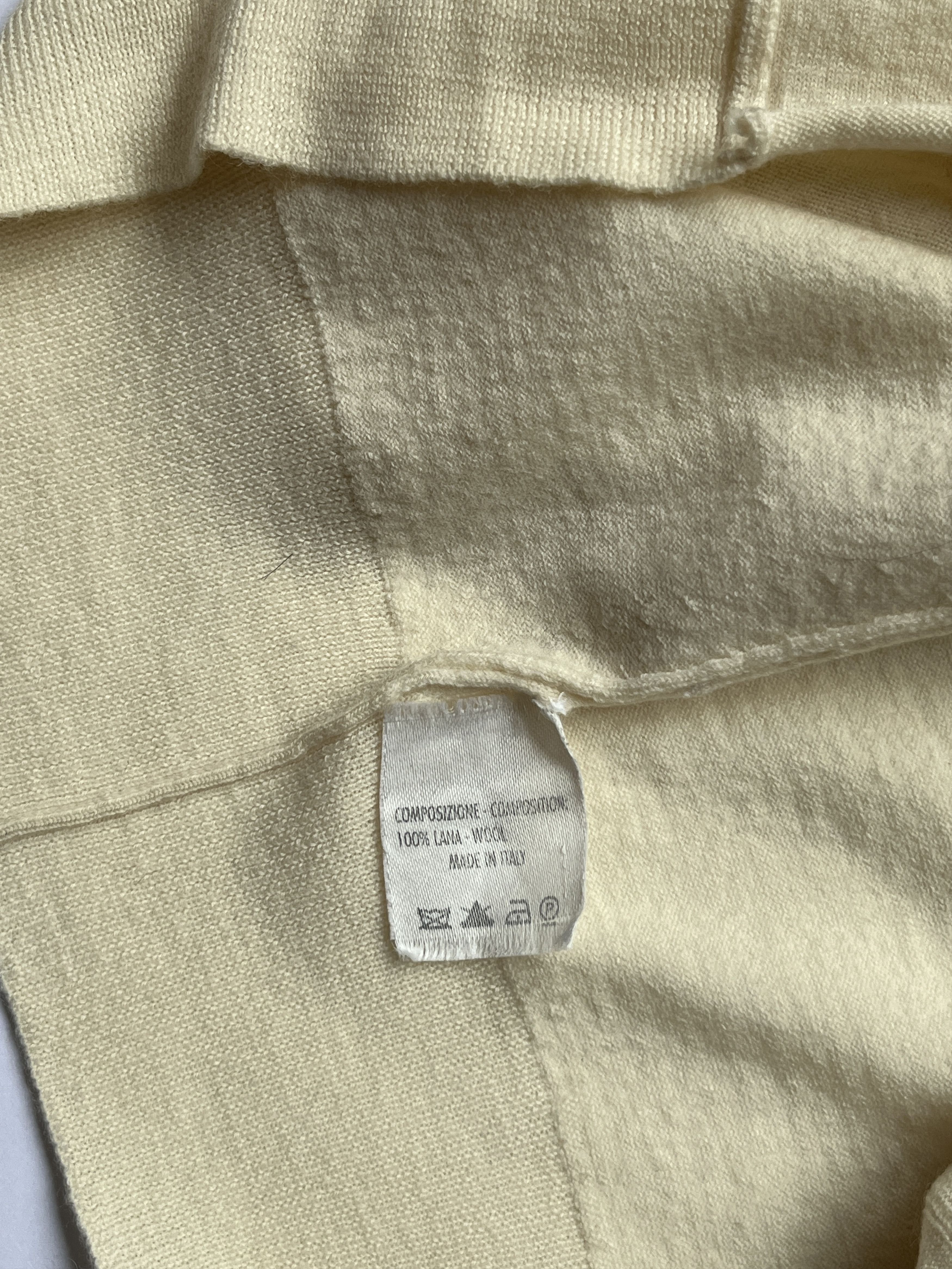 Yves Saint Laurent ⚡️QUICK SALE⚡️1990's YSL Rive Gauche Yellow V-Neck Sweater Size M / US 6-8 / IT 42-44 - 4 Thumbnail