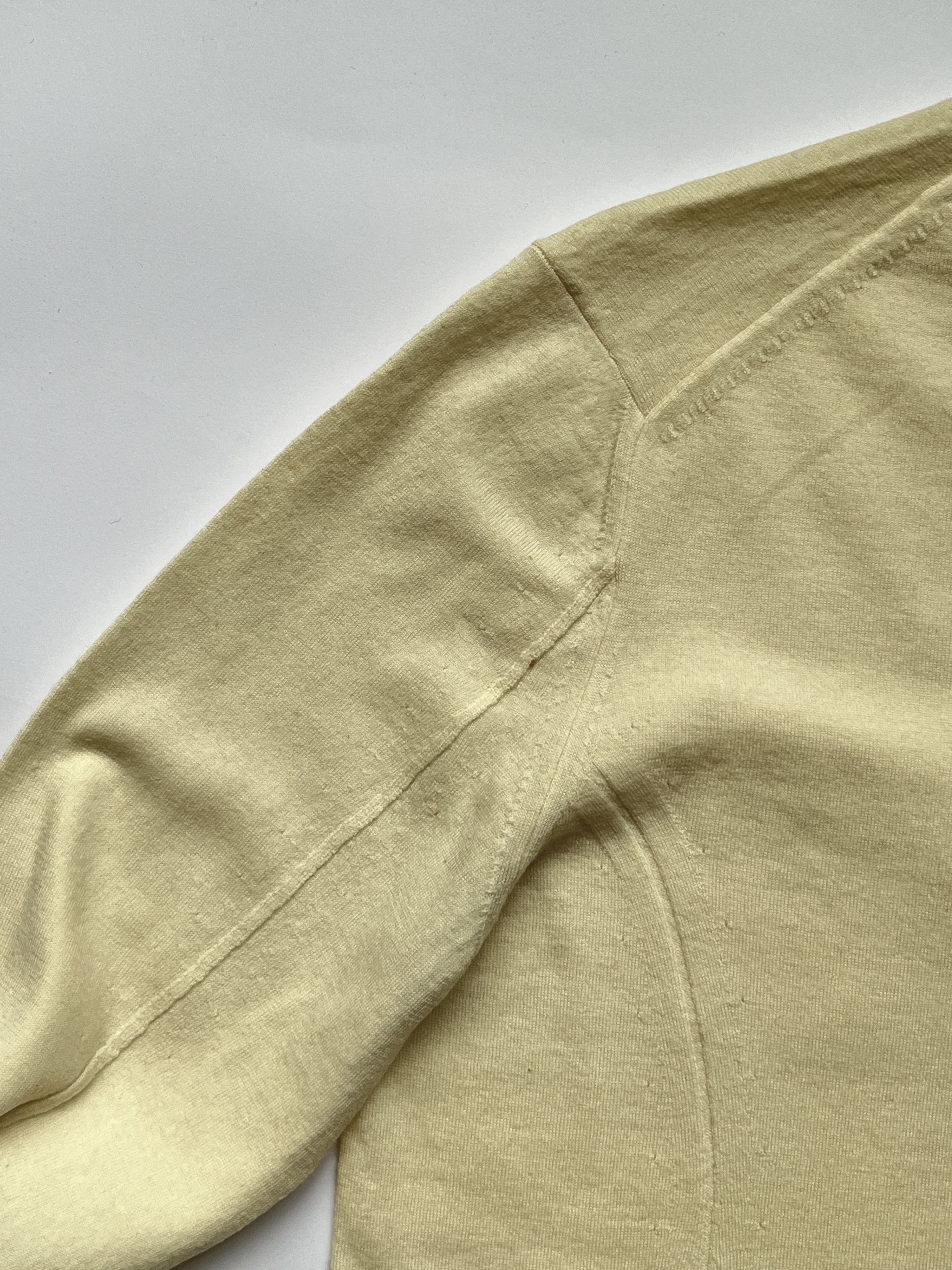 Yves Saint Laurent ⚡️QUICK SALE⚡️1990's YSL Rive Gauche Yellow V-Neck Sweater Size M / US 6-8 / IT 42-44 - 6 Thumbnail
