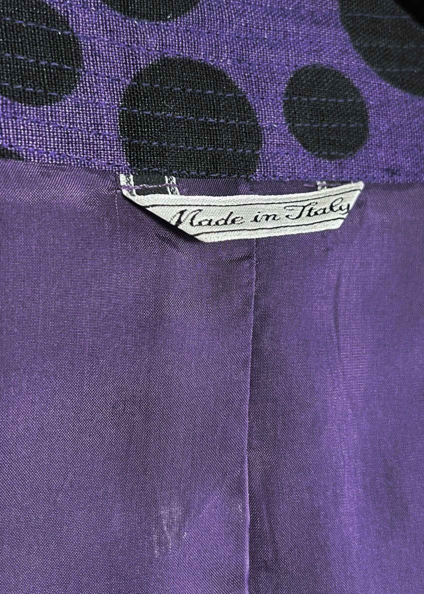Versace Gianni Versace Purple Flower Leopard Print Vintage Blazer Size L / US 10 / IT 46 - 3 Thumbnail