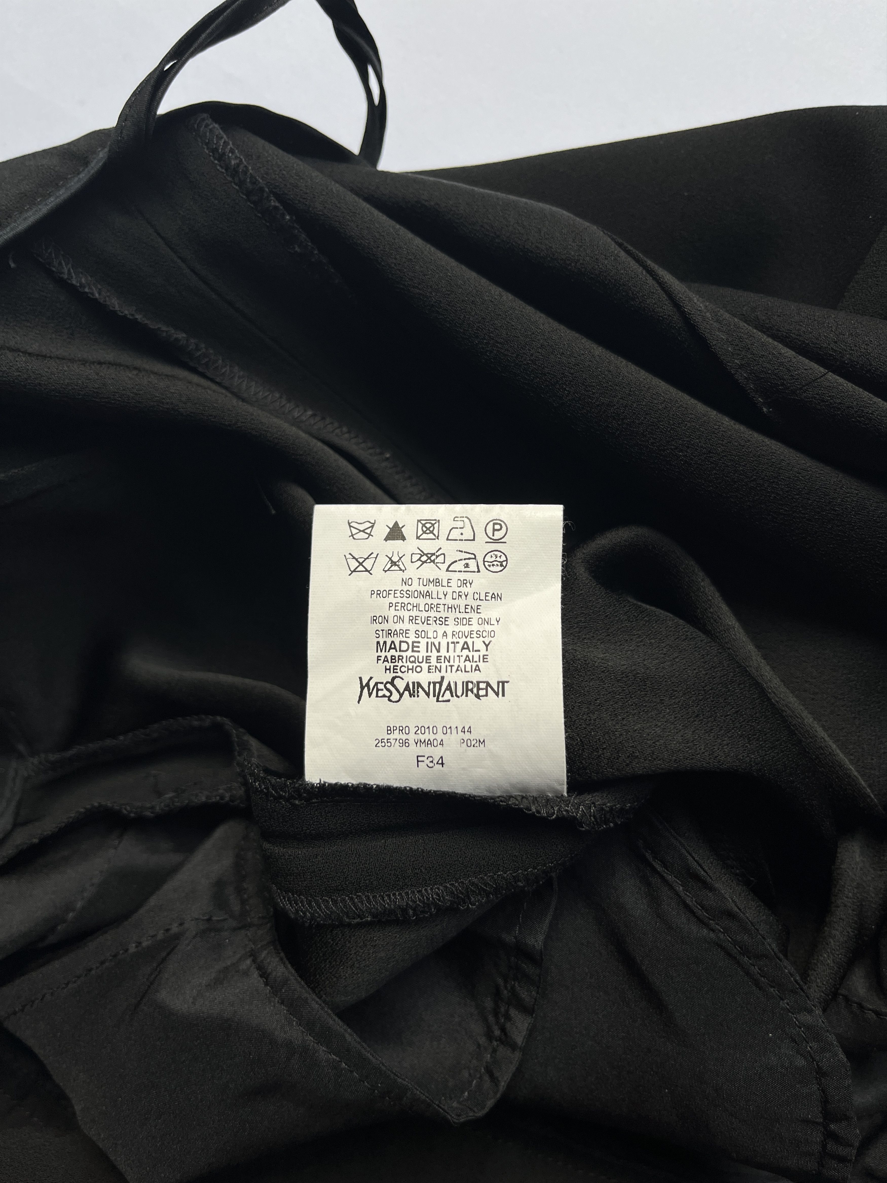 Yves Saint Laurent ⚡️QUICK SALE⚡️2010 YSL Rive Gauche Black Trousers Pants Size 26" / US 2 / IT 38 - 7 Thumbnail