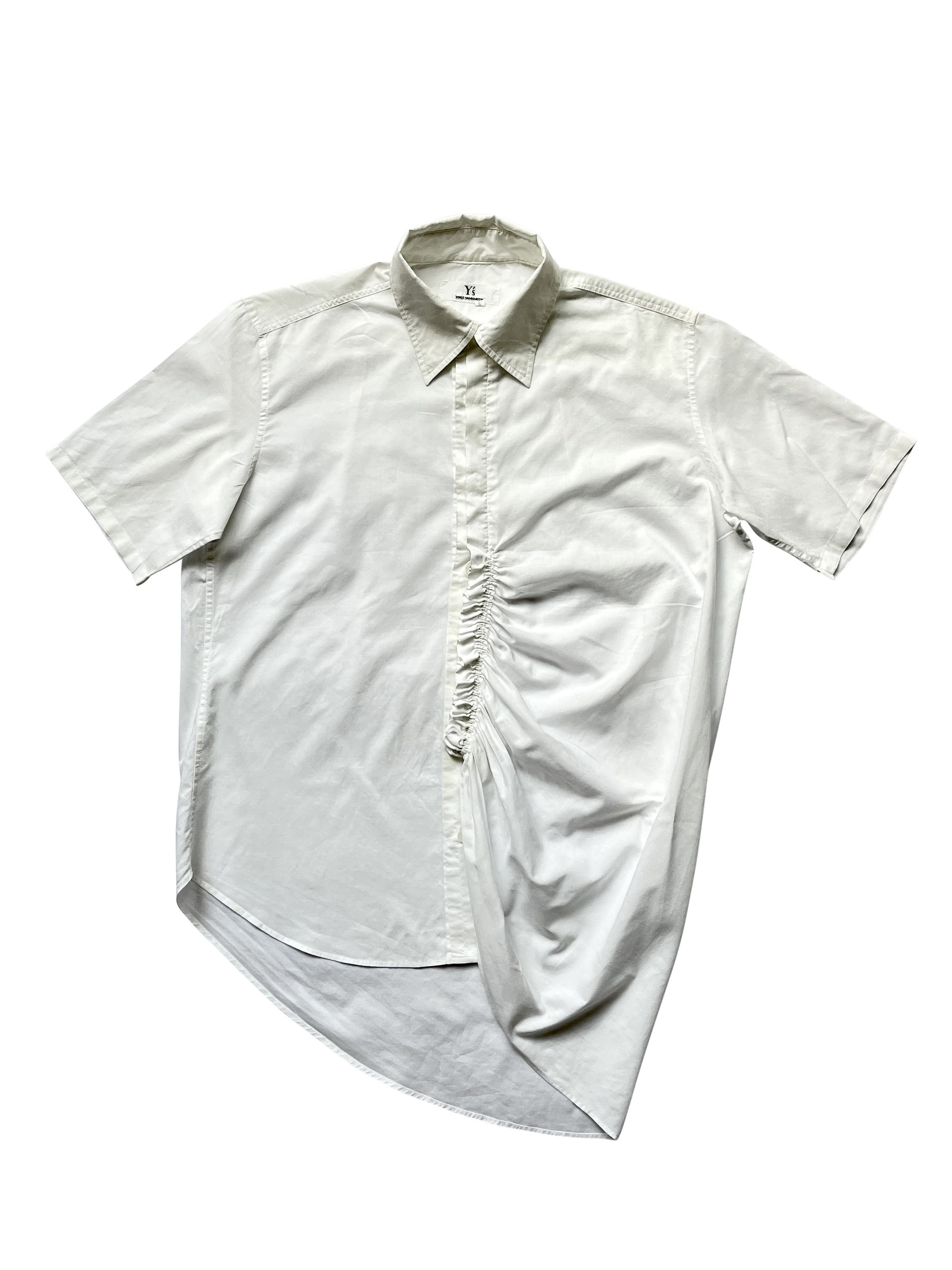 Y's Y's White Short Sleeve Shirt Size US M / EU 48-50 / 2 - 1 Thumbnail
