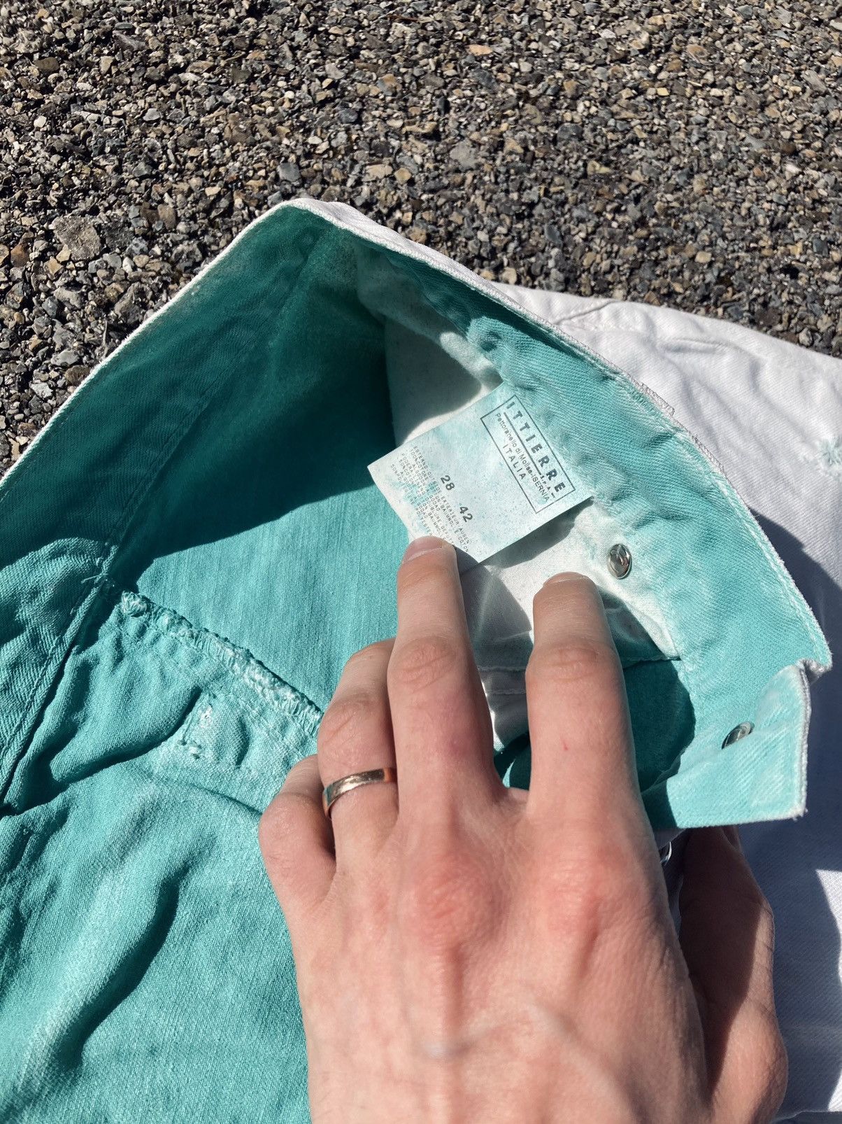 Just Cavalli × Roberto Cavalli DISTRESSED TURQUOISE JEANS Size US 28 / EU 44 - 12 Thumbnail
