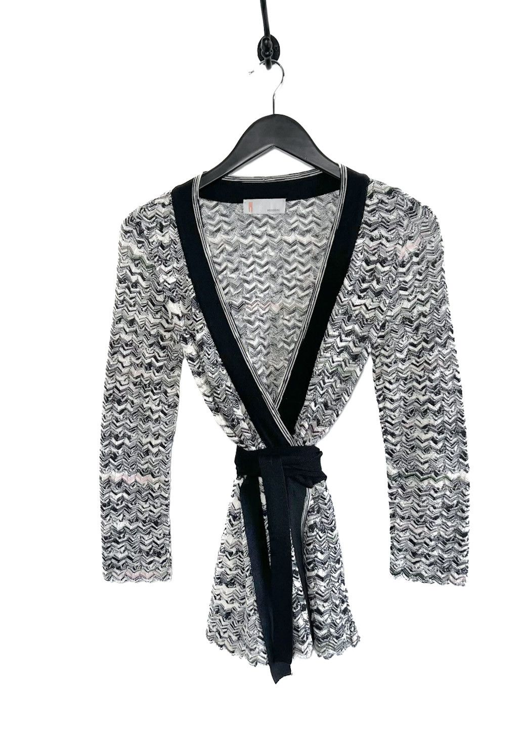 Missoni M Missoni Black White Wrap Cardigan Size M / US 6-8 / IT 42-44 - 1 Thumbnail