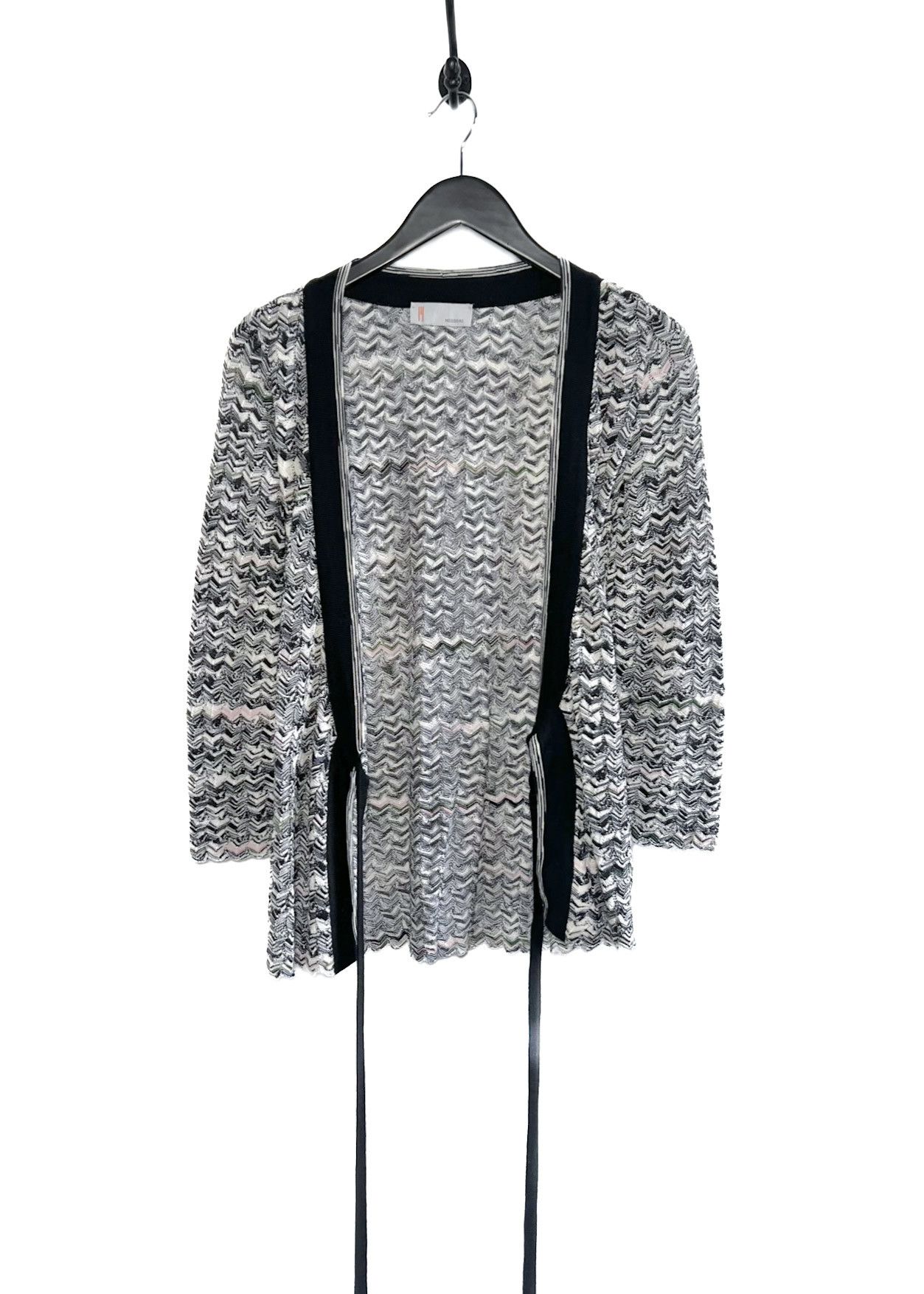 Missoni M Missoni Black White Wrap Cardigan Size M / US 6-8 / IT 42-44 - 5 Thumbnail