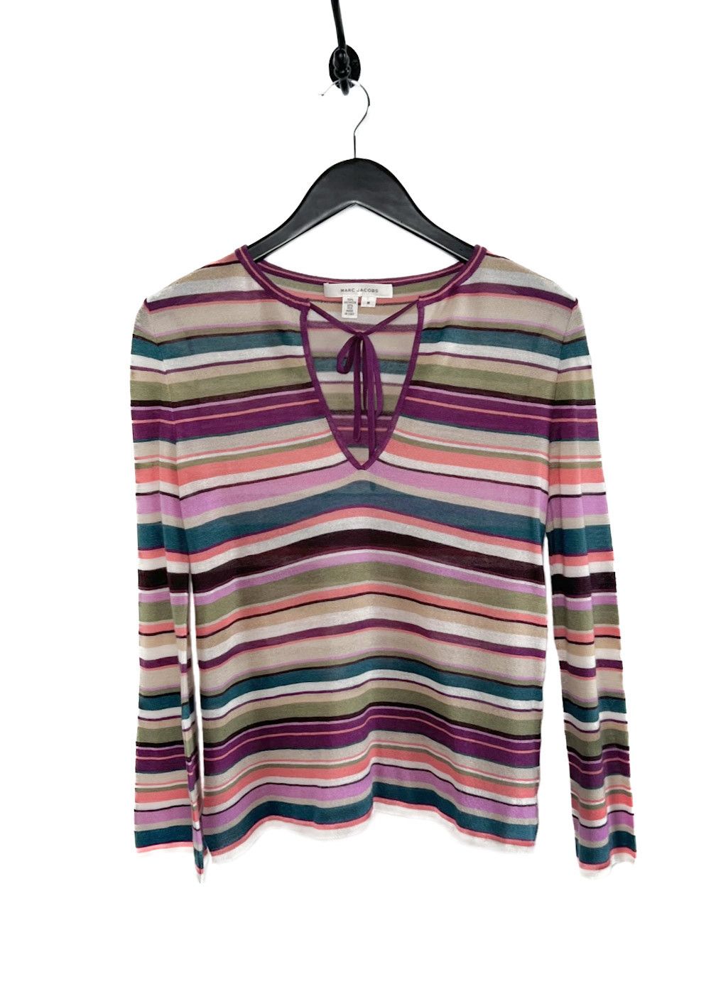 Marc Jacobs Marc Jacobs Multi Striped Cashmere Silk Sweater Size M / US 6-8 / IT 42-44 - 1 Thumbnail