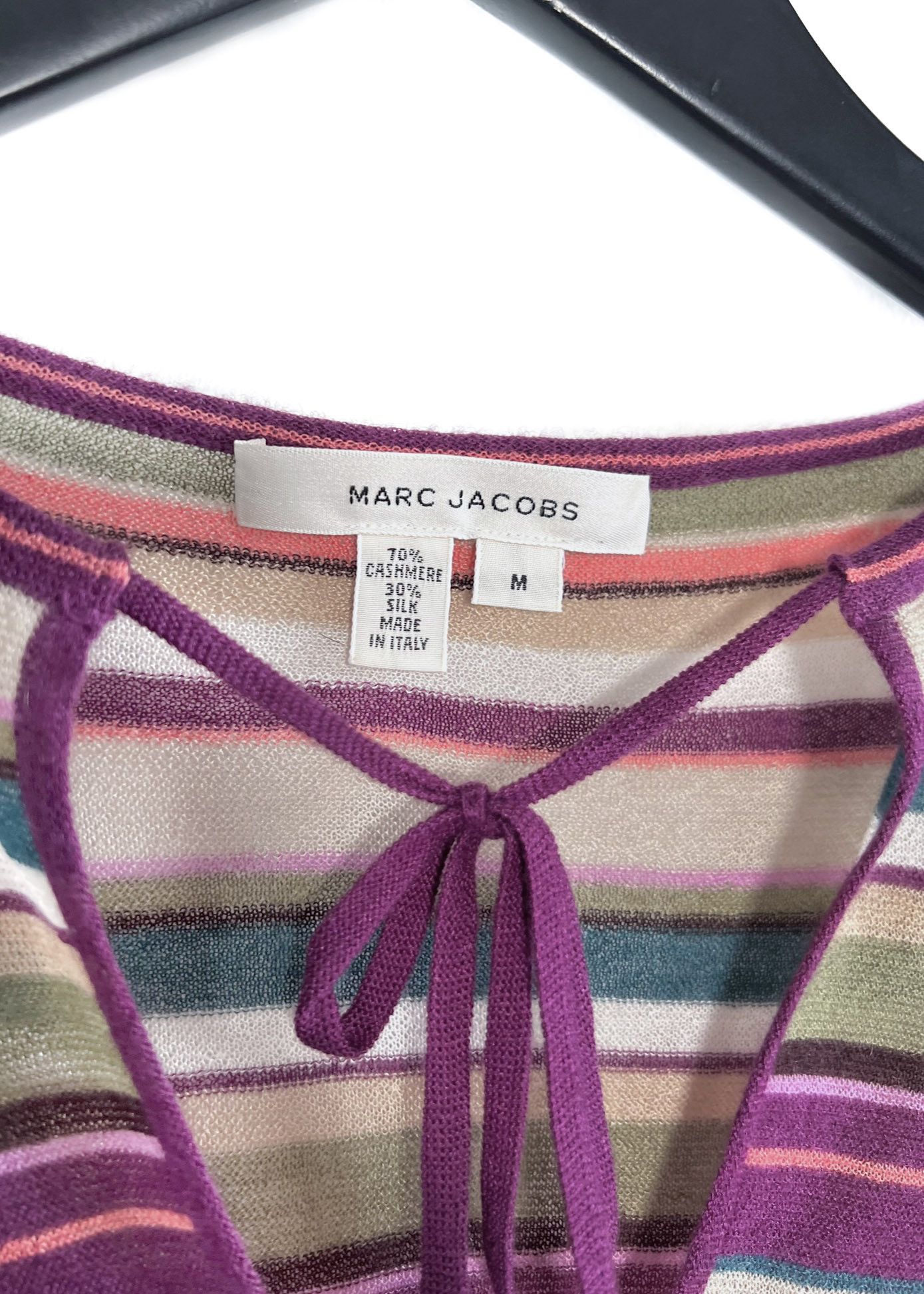Marc Jacobs Marc Jacobs Multi Striped Cashmere Silk Sweater Size M / US 6-8 / IT 42-44 - 3 Thumbnail