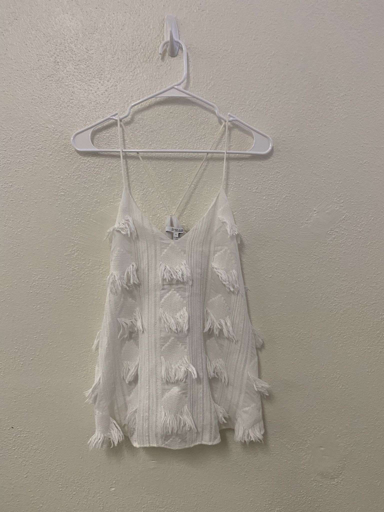 Derek Lam 10 Crosby derek lam white 10 crosby fringe cami top size 4 Size S / US 4 / IT 40 - 2 Thumbnail
