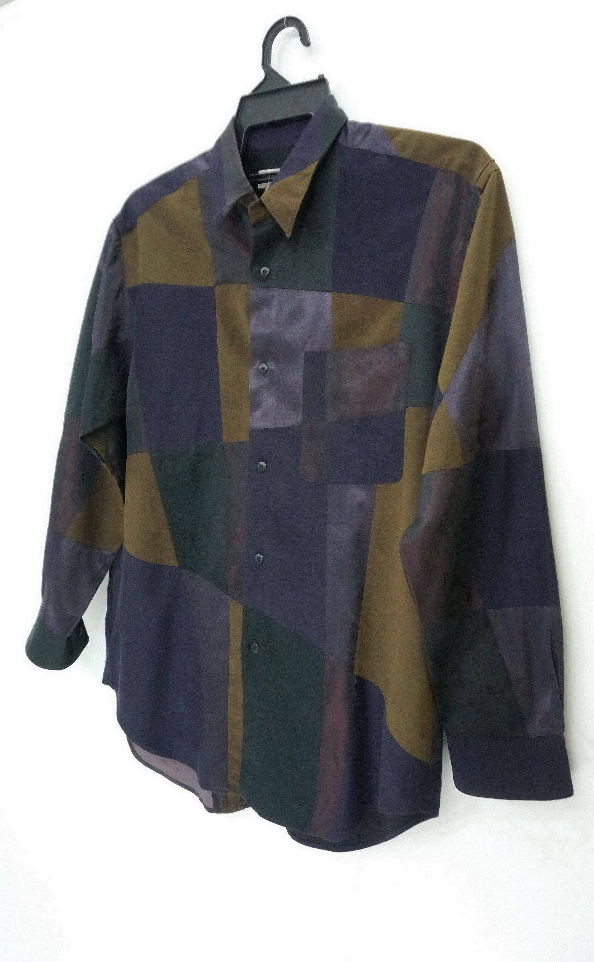 Vintage Rare 90s FICCE RAZZA Vintage Patchwork LS Shirt Japan Size US M / EU 48-50 / 2 - 3 Thumbnail