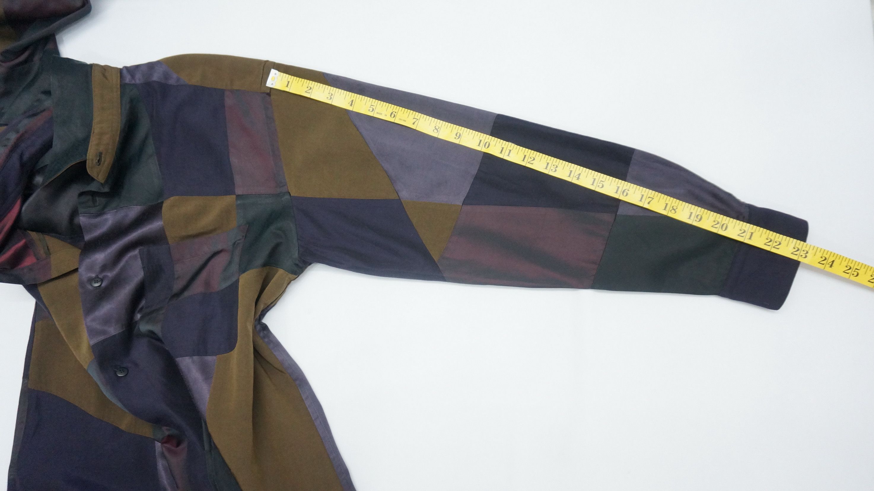 Vintage Rare 90s FICCE RAZZA Vintage Patchwork LS Shirt Japan Size US M / EU 48-50 / 2 - 11 Thumbnail