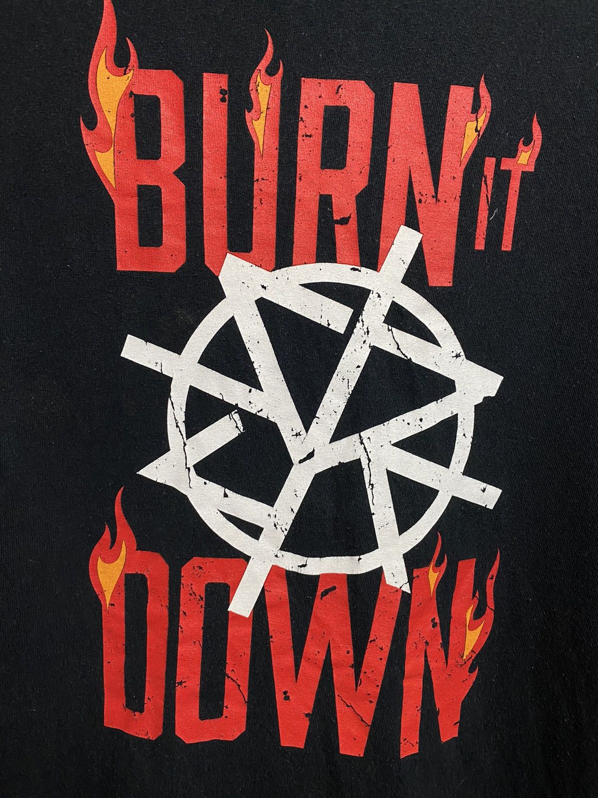 Vintage × WWE × WWF Vintage Burn It Down wwe wwf tee Size US XL / EU 56 / 4 - 3 Thumbnail