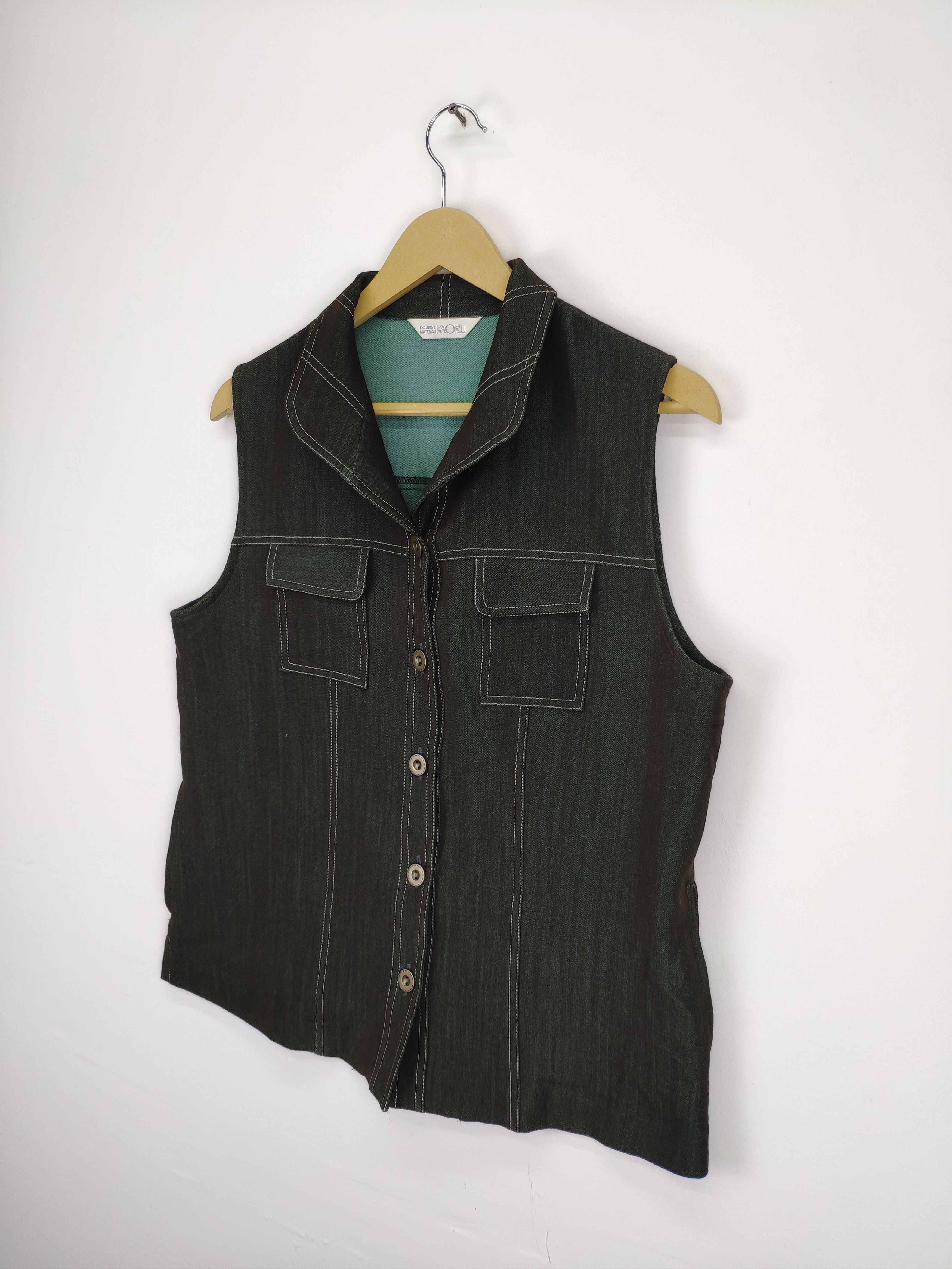 Japanese Brand Vintage Vest Denim Style Japanese Brand Size M / US 6-8 / IT 42-44 - 2 Thumbnail