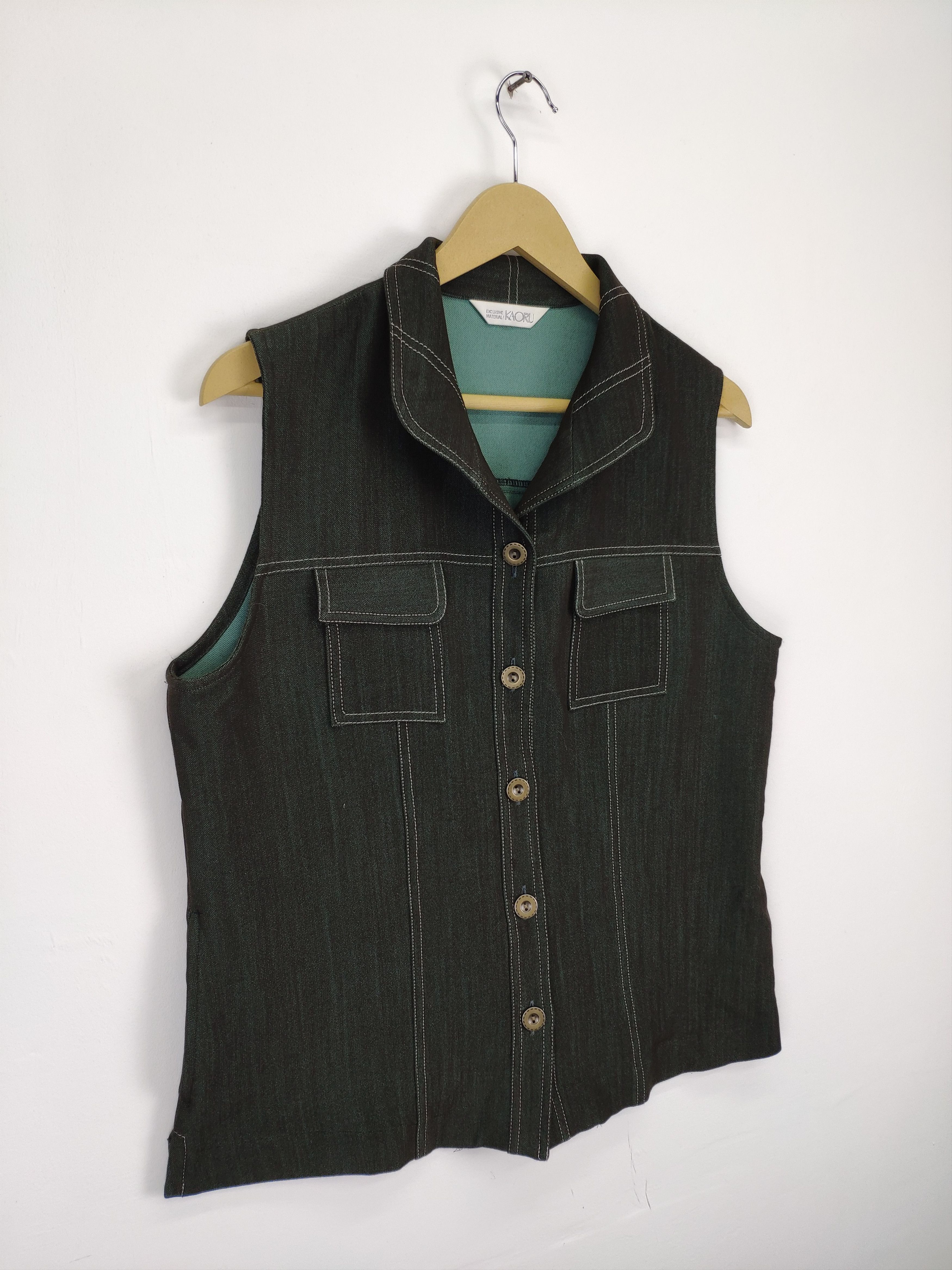 Japanese Brand Vintage Vest Denim Style Japanese Brand Size M / US 6-8 / IT 42-44 - 3 Thumbnail