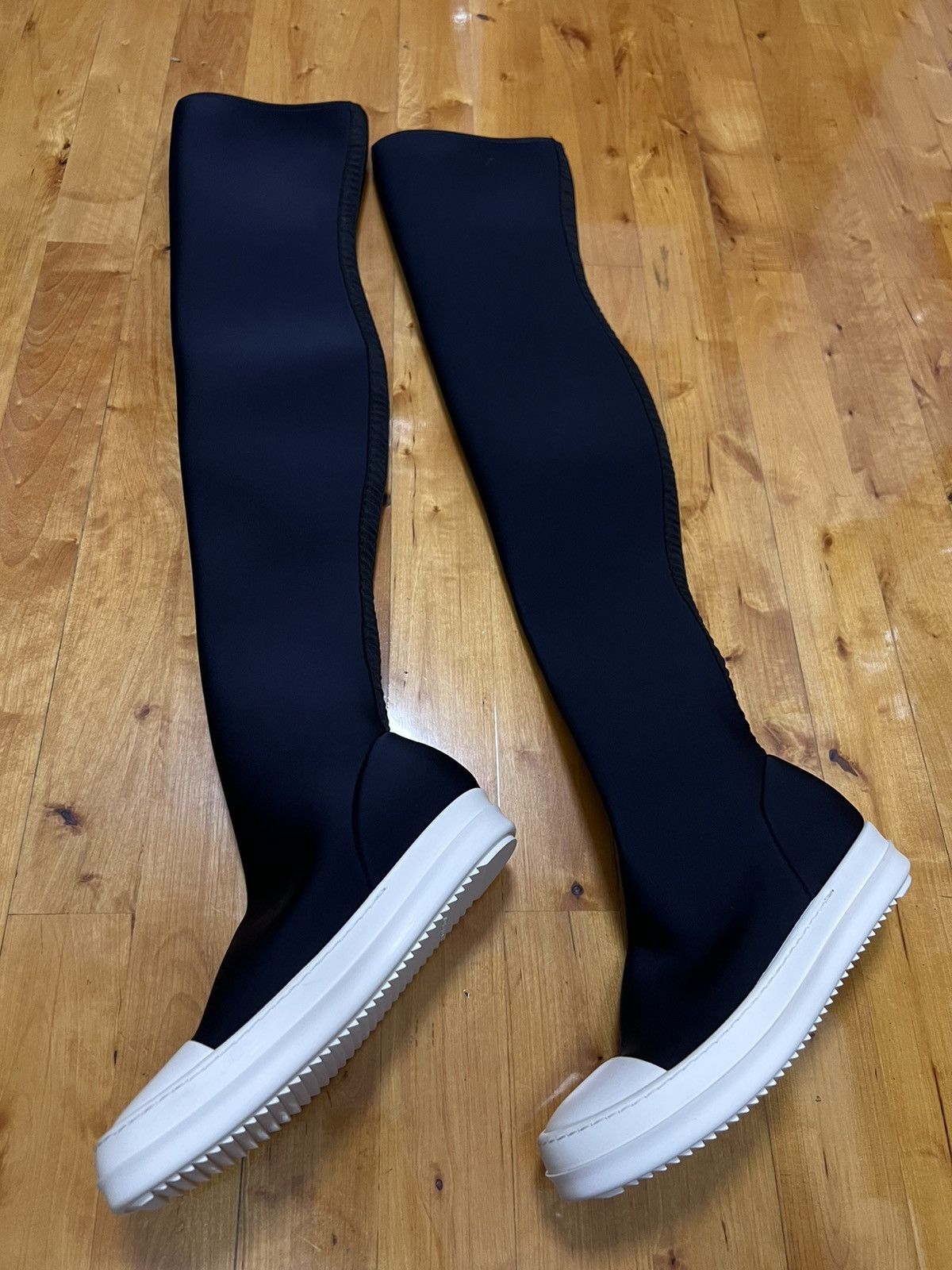 Rick Owens Drkshdw Rick owens drkshdw ramones thigh high sock sz35.5 Size US 5.5 / IT 35.5 - 3 Thumbnail